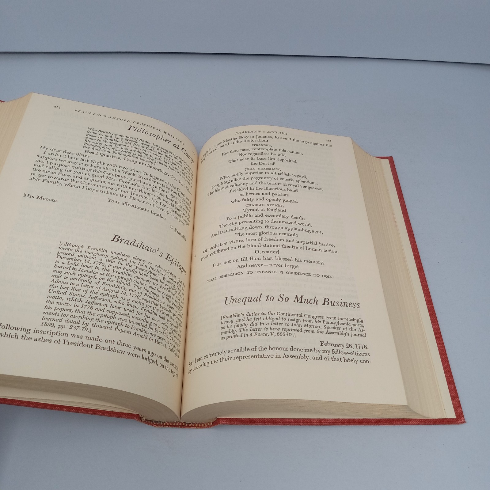 Benjamin Franklins Autobiographical Writings 1952 Viking Press HC Carl Van Doren