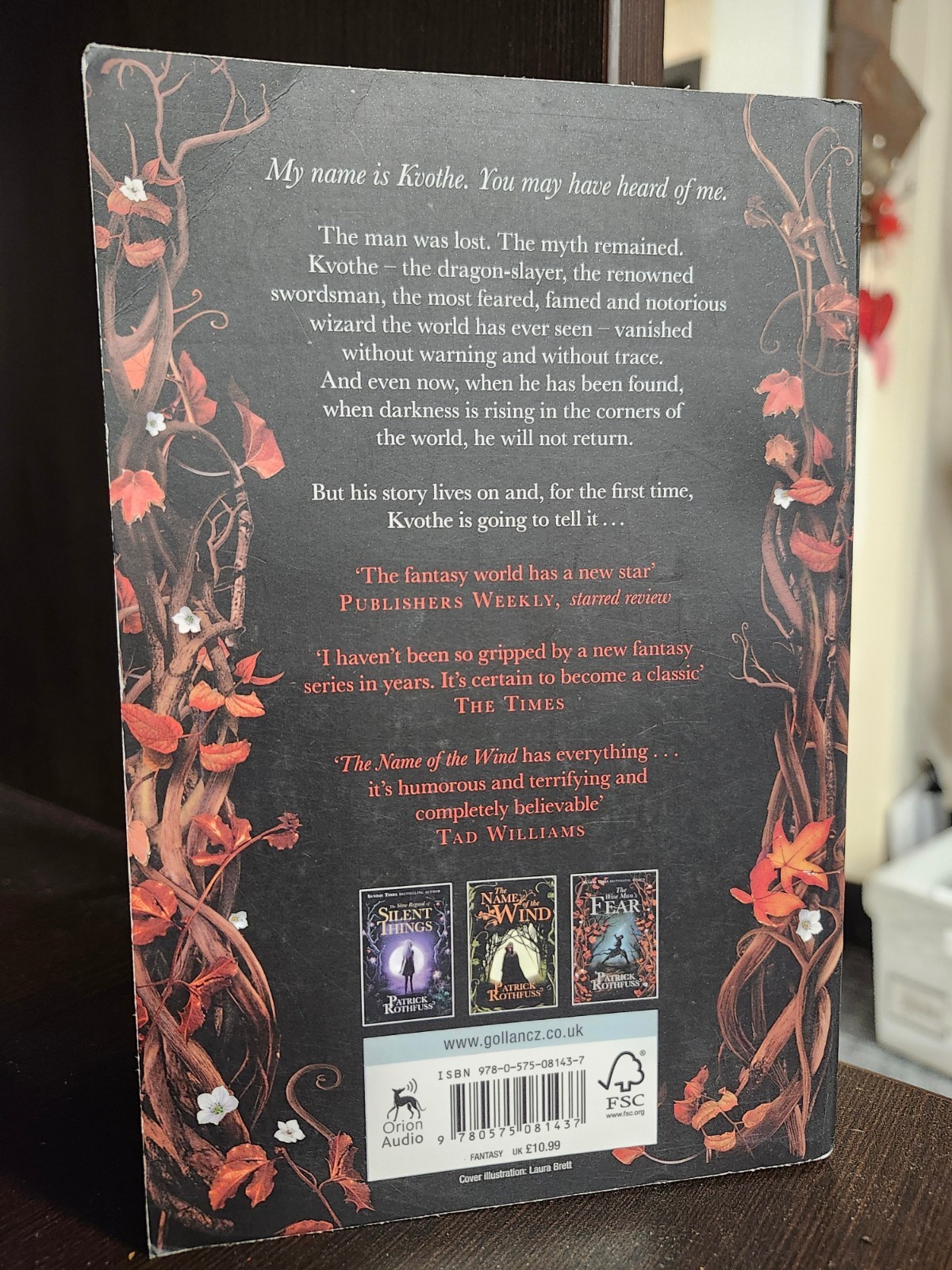 THE WISE MAN’S FEAR (THE KINGKILLER CHRONICLE) By Patrick Rothfuss PAPERBACK