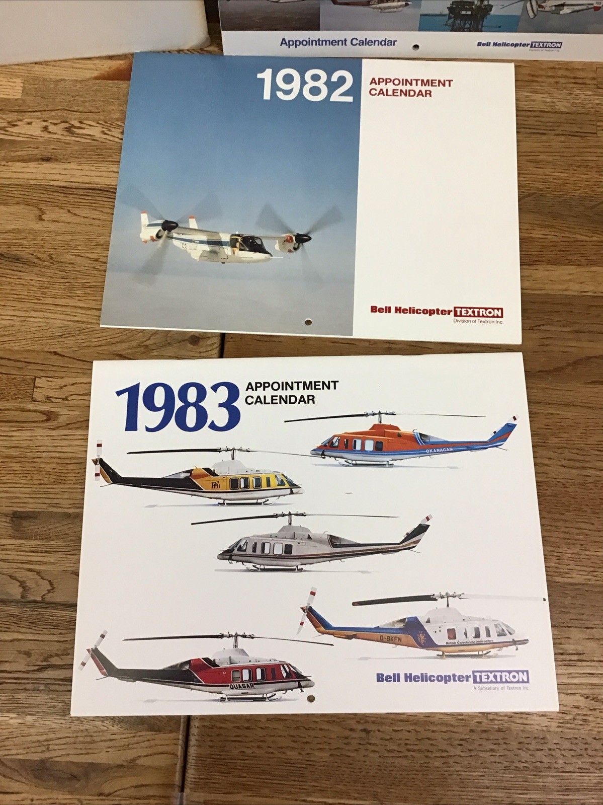BELL HELICOPTER – Appointment Calendar – 1981 1982 1983 – Lot Of 3 – MM6.108