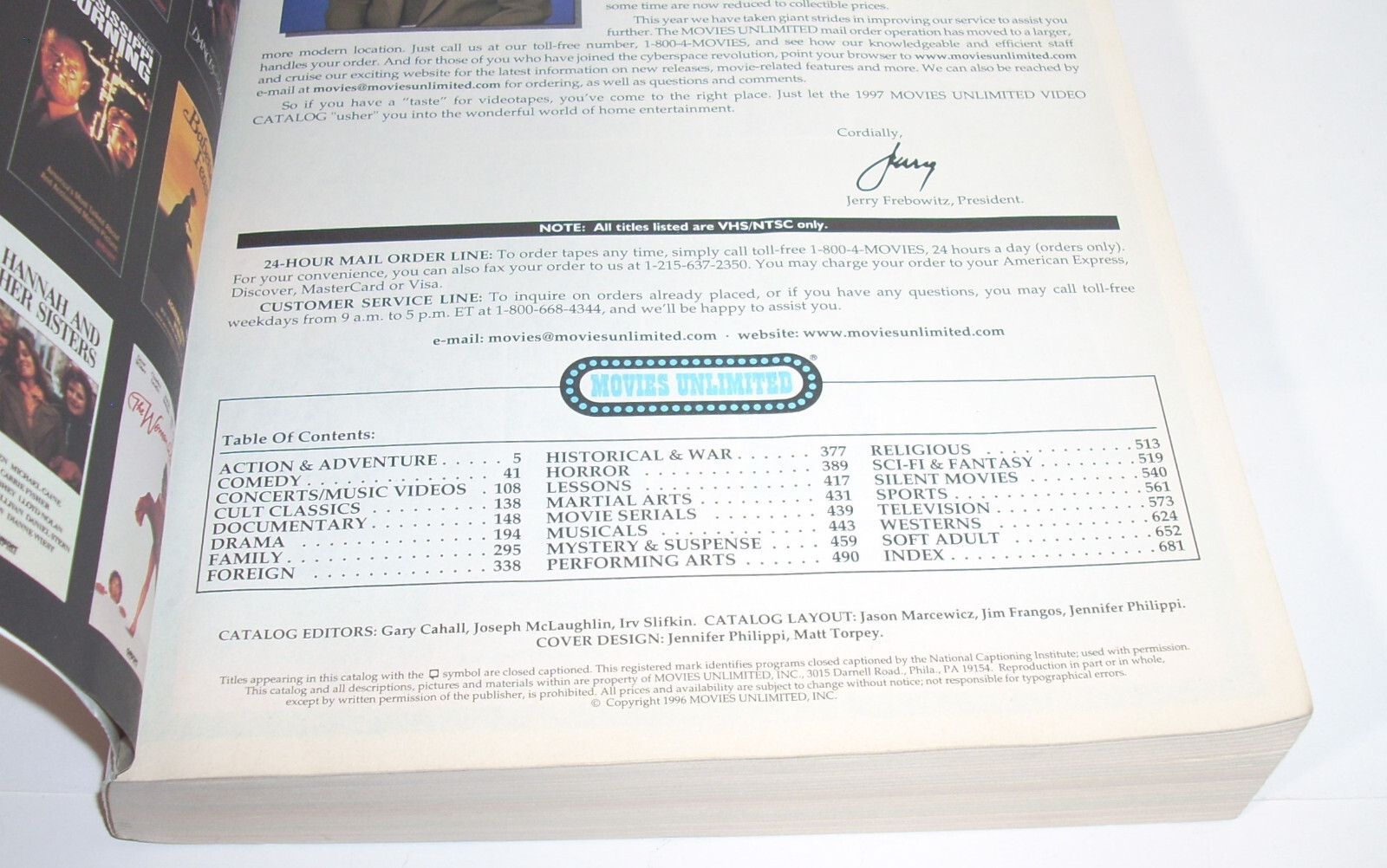 The Movies Unlimited Video Catalog 1997 Edition Paperback VHS Tapes 720 Pages
