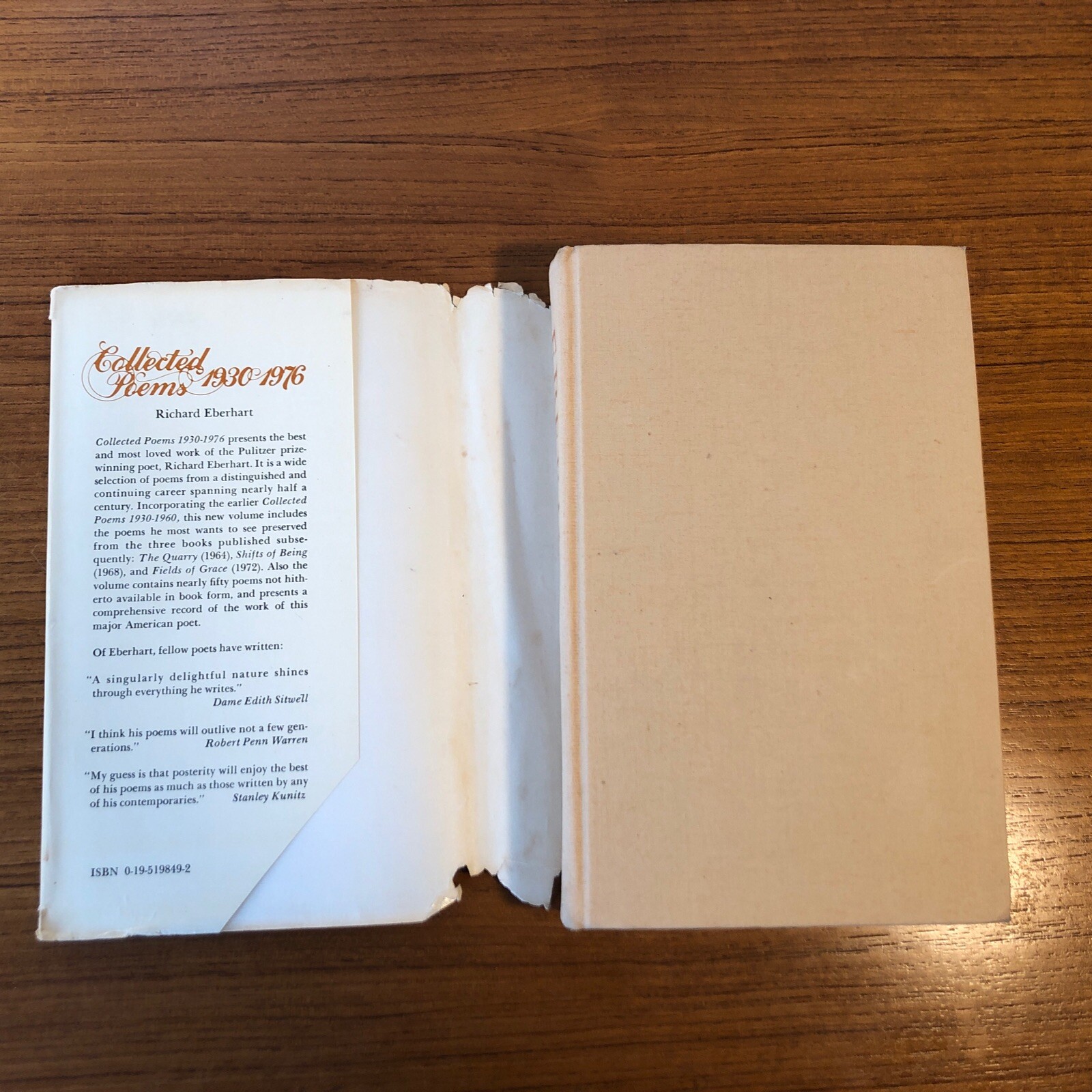 Collected Poems, 1930-1976 by Richard Eberhart Signed & Inscribed Very Good Cond