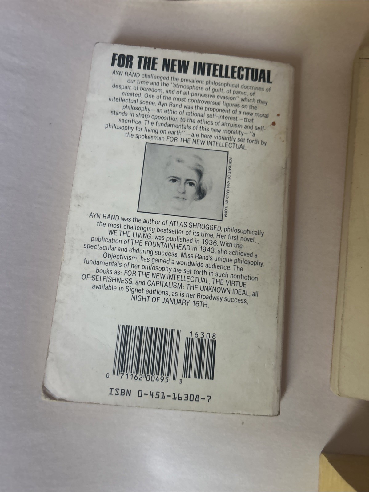 Lot of 5 Ayn Rand vintage Signet paperbacks : The Fountainhead