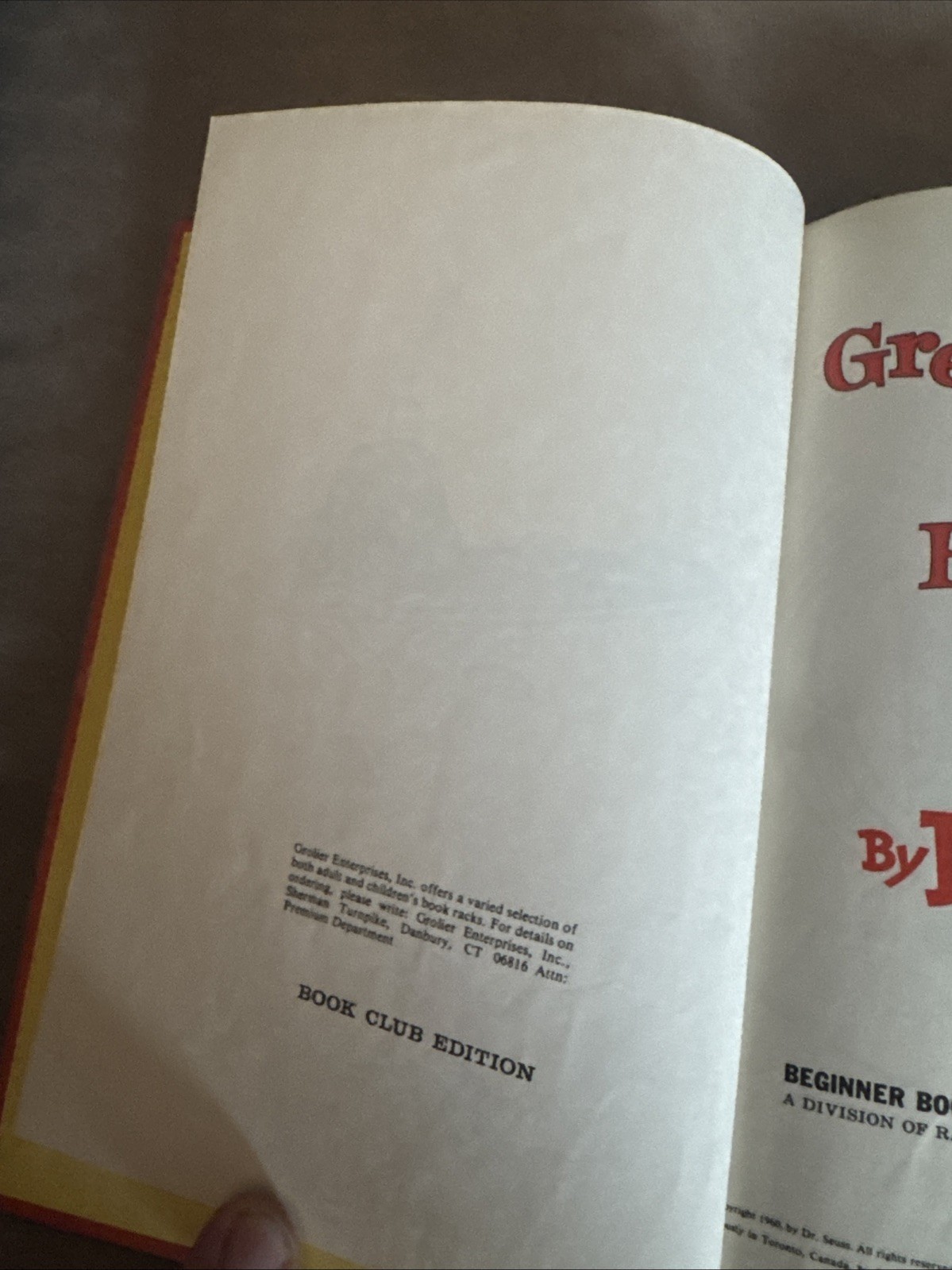 Green Eggs and Ham Dr. Seuss 1960 1st Edition Hardcover Beginner Books