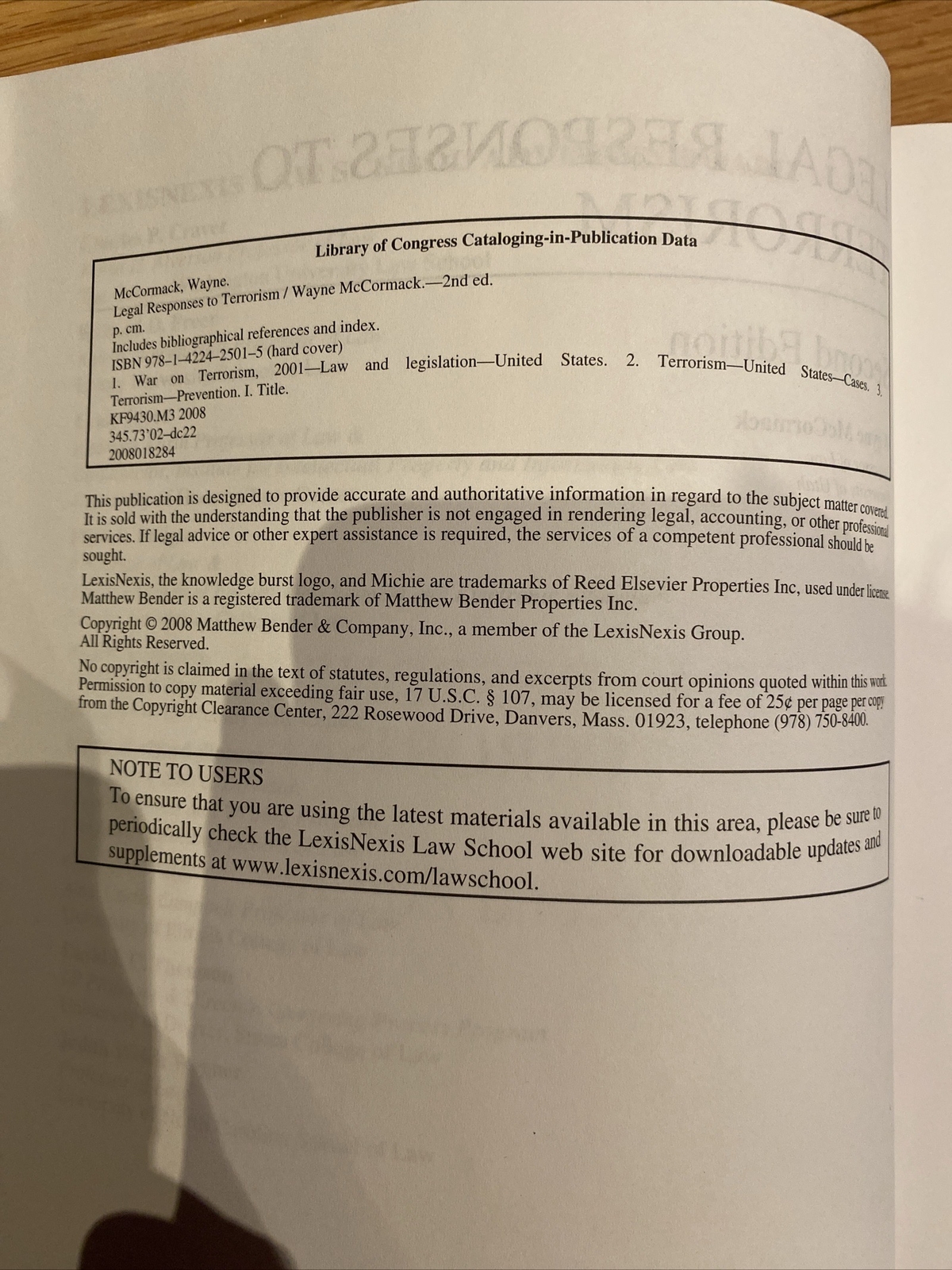 Legal Responses To Terrorism, Second Edition
