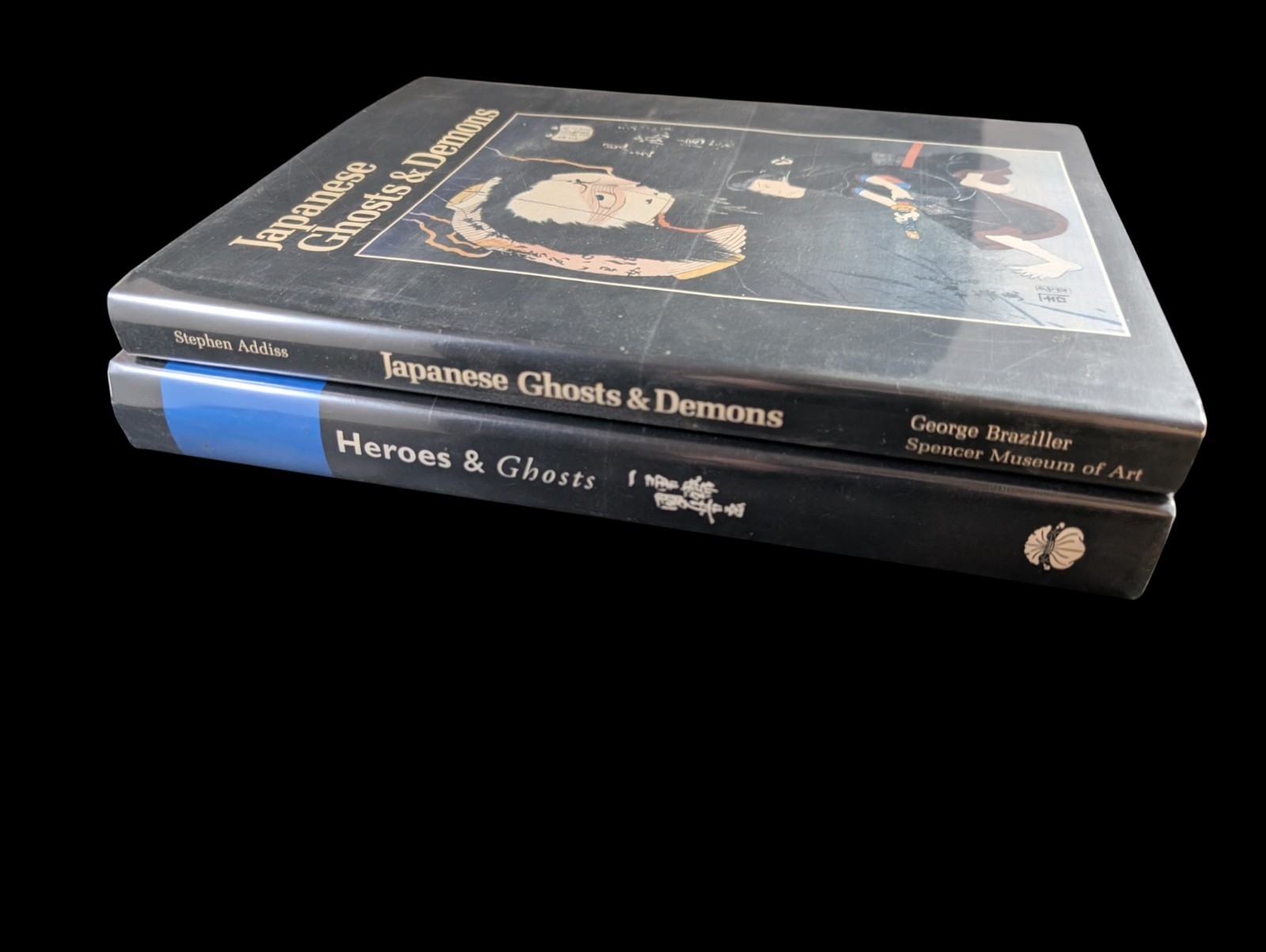 x2 Art Book Lot Heroes & Ghosts Japanese Prints by Kuniyoshi Ghosts & Demons LS