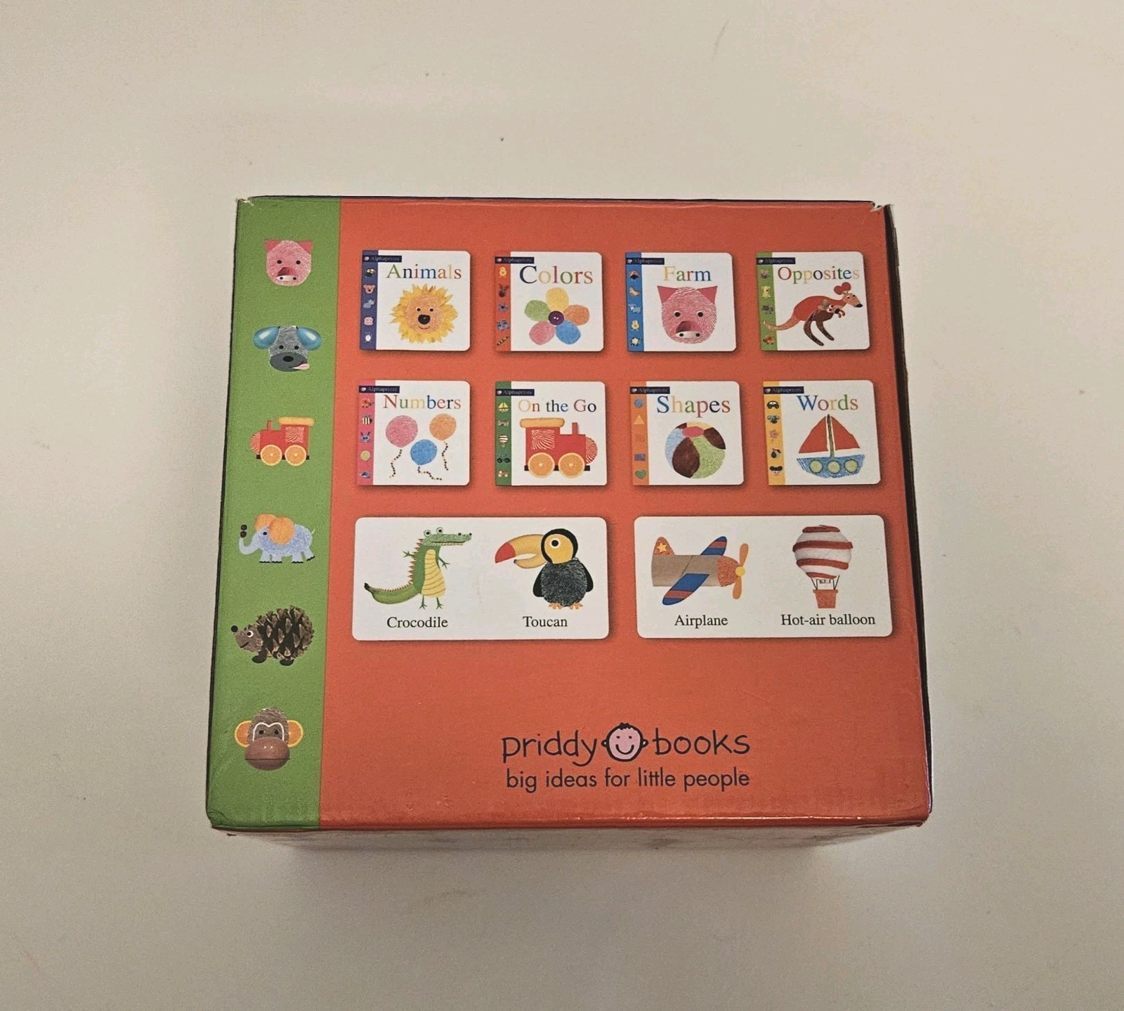 Priddy Books Alphaprints Child Library 8 Board Book Box Set Words Colors Shapes