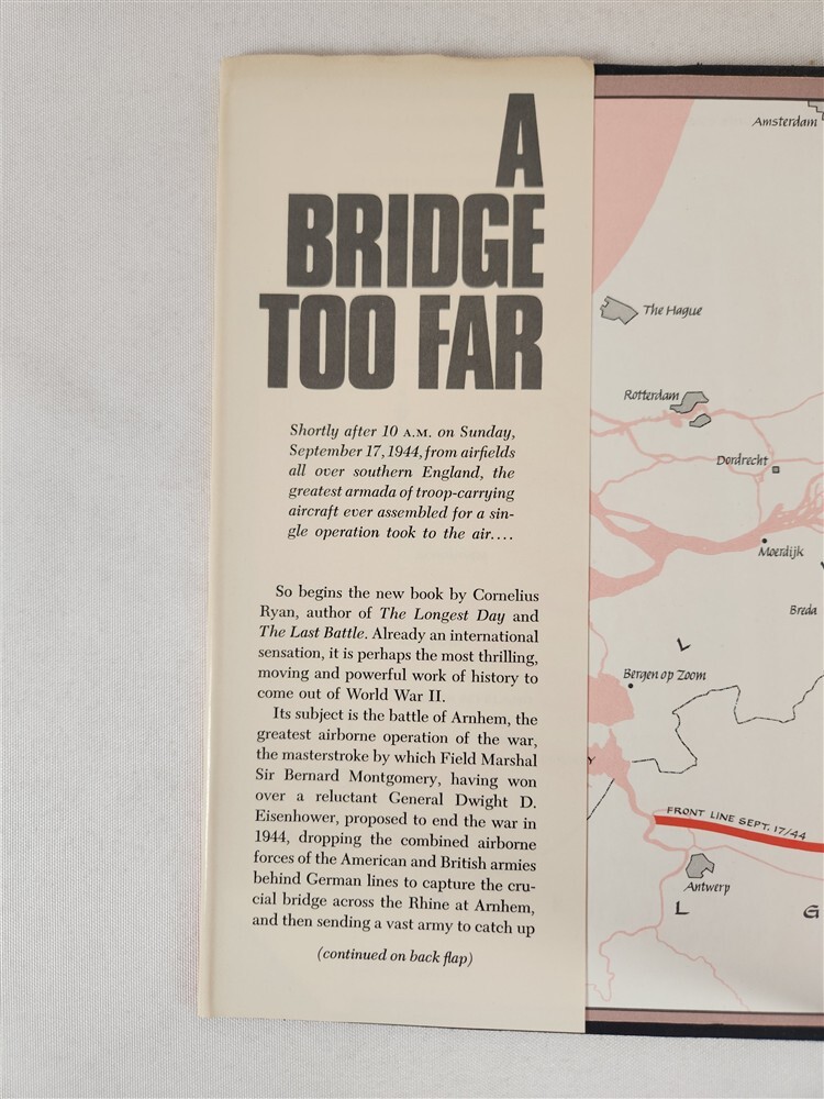 A Bridge Too Far By Cornelius Ryan 1974 HC/DJ 1st Edition 1st Printing