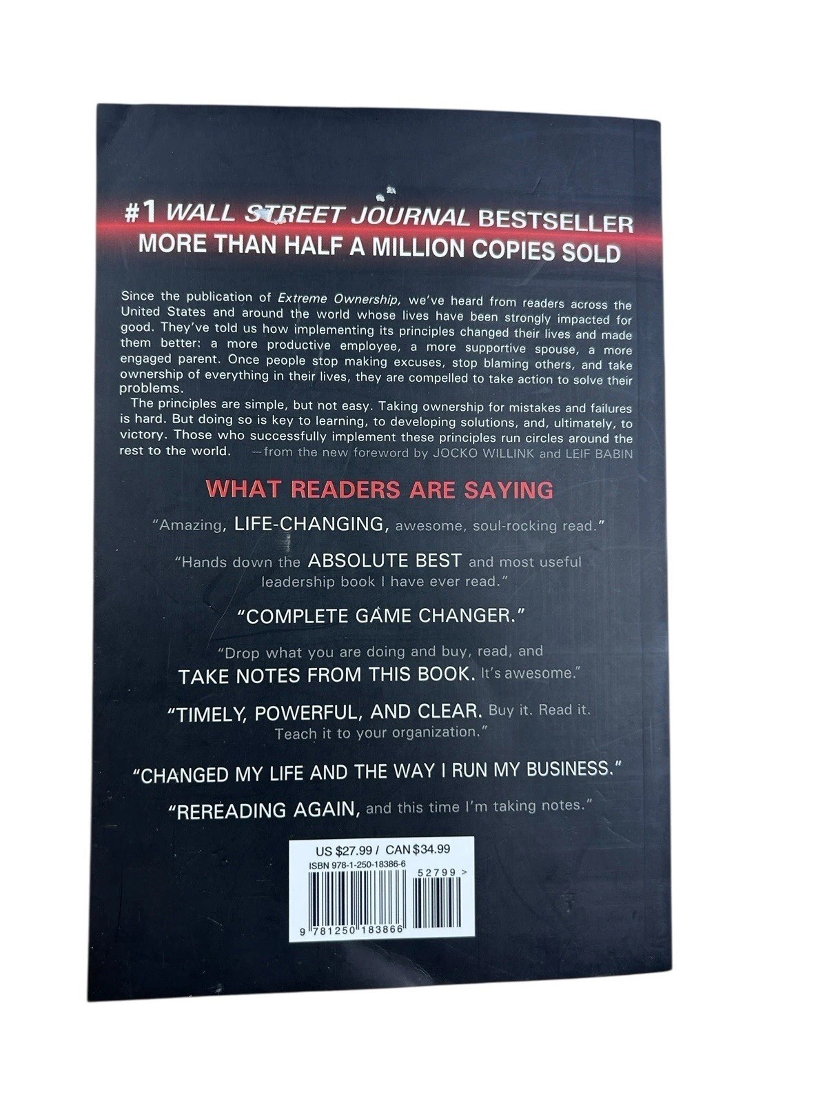 Extreme Ownership: How U.S. Navy Seals Lead and Win By Willink, Jocko