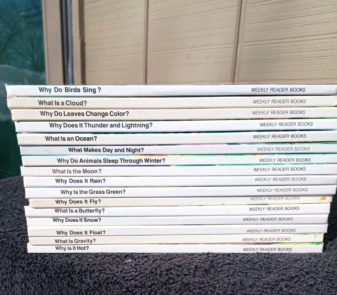 Lot 16 Vintage Just Ask Weekly Read Science Books HC Pages Are VG Fst Ship