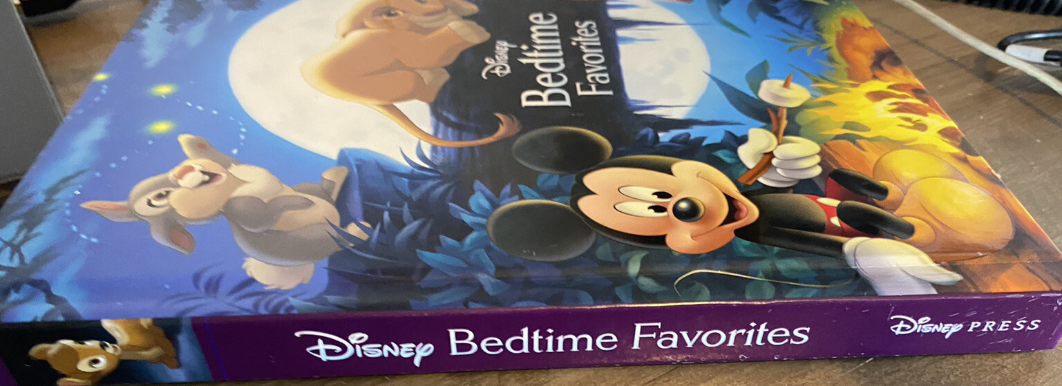 DISNEY Press Book Hardback NEW Bedtime Favorites Mickey Simba Bambi Winnie