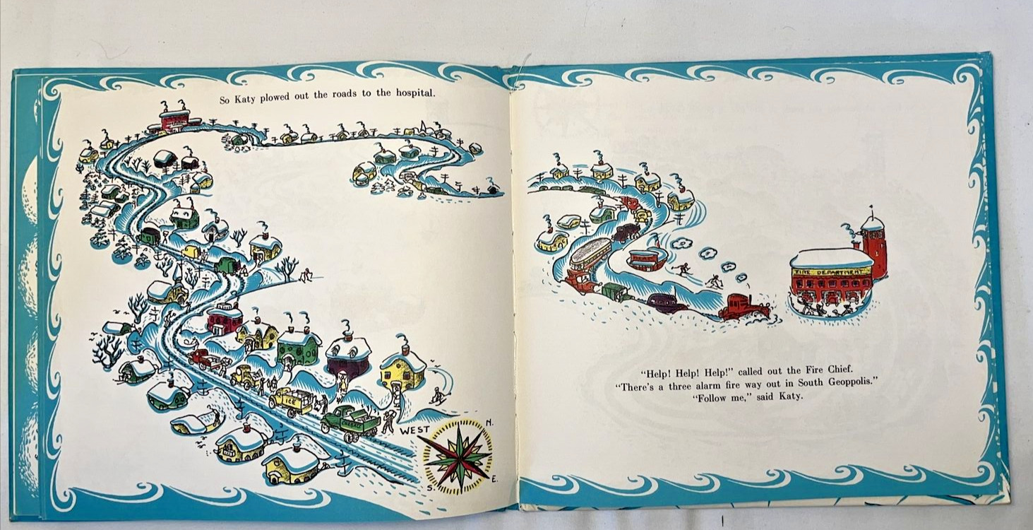 Virginia Lee Burton KATY AND THE BIG SNOW 1943 Early Weekly Reader Book Club Ed