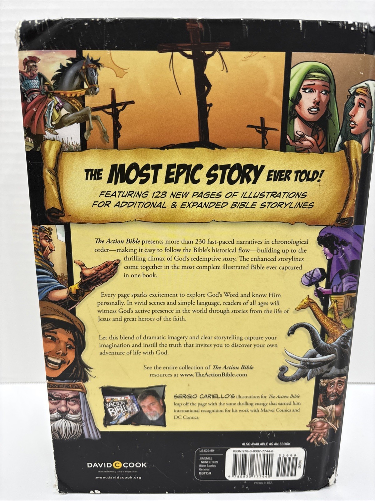 The Action Bible Hardcover Sergio Cariello Stories Illustrated Color David Cook