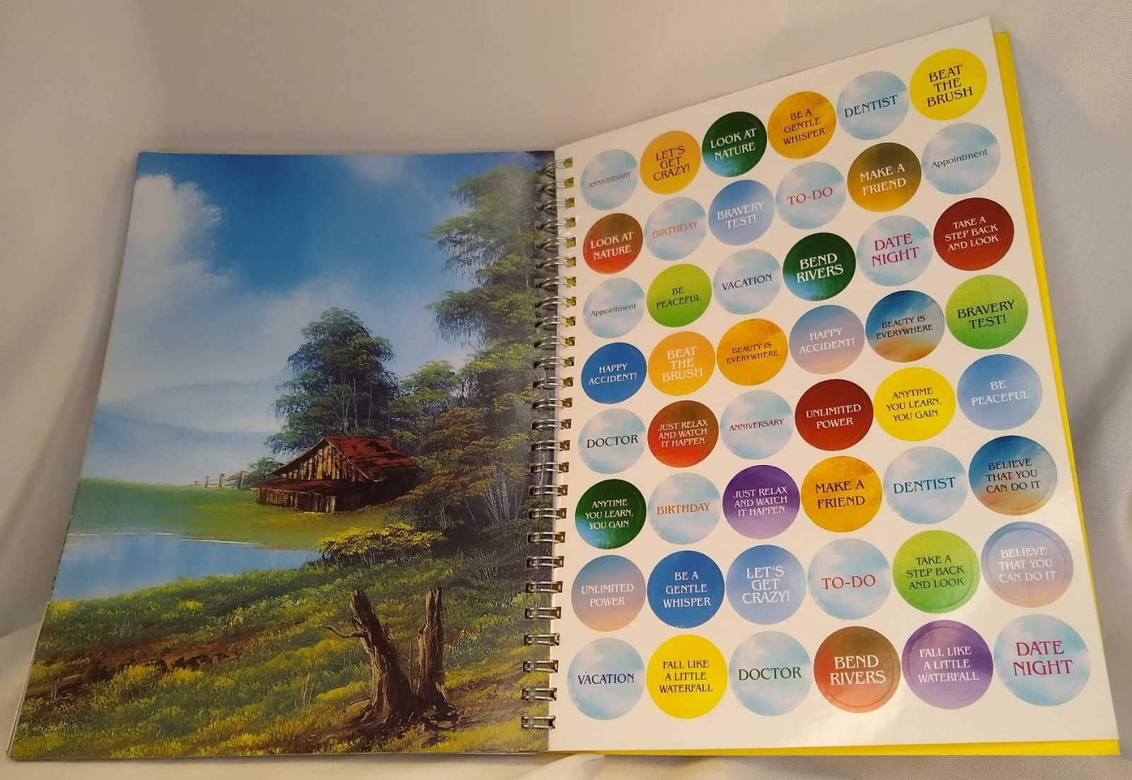 Bob Ross Agenda Undated 52 Week Calendar Includes Stickers Create Your Own Year