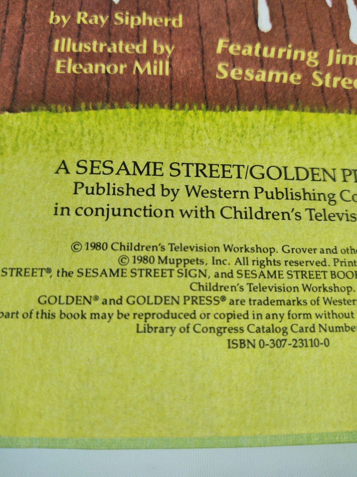 Vtg 1980 Down On The Farm With Grover Book Sesame Street Book Club Golden CTW