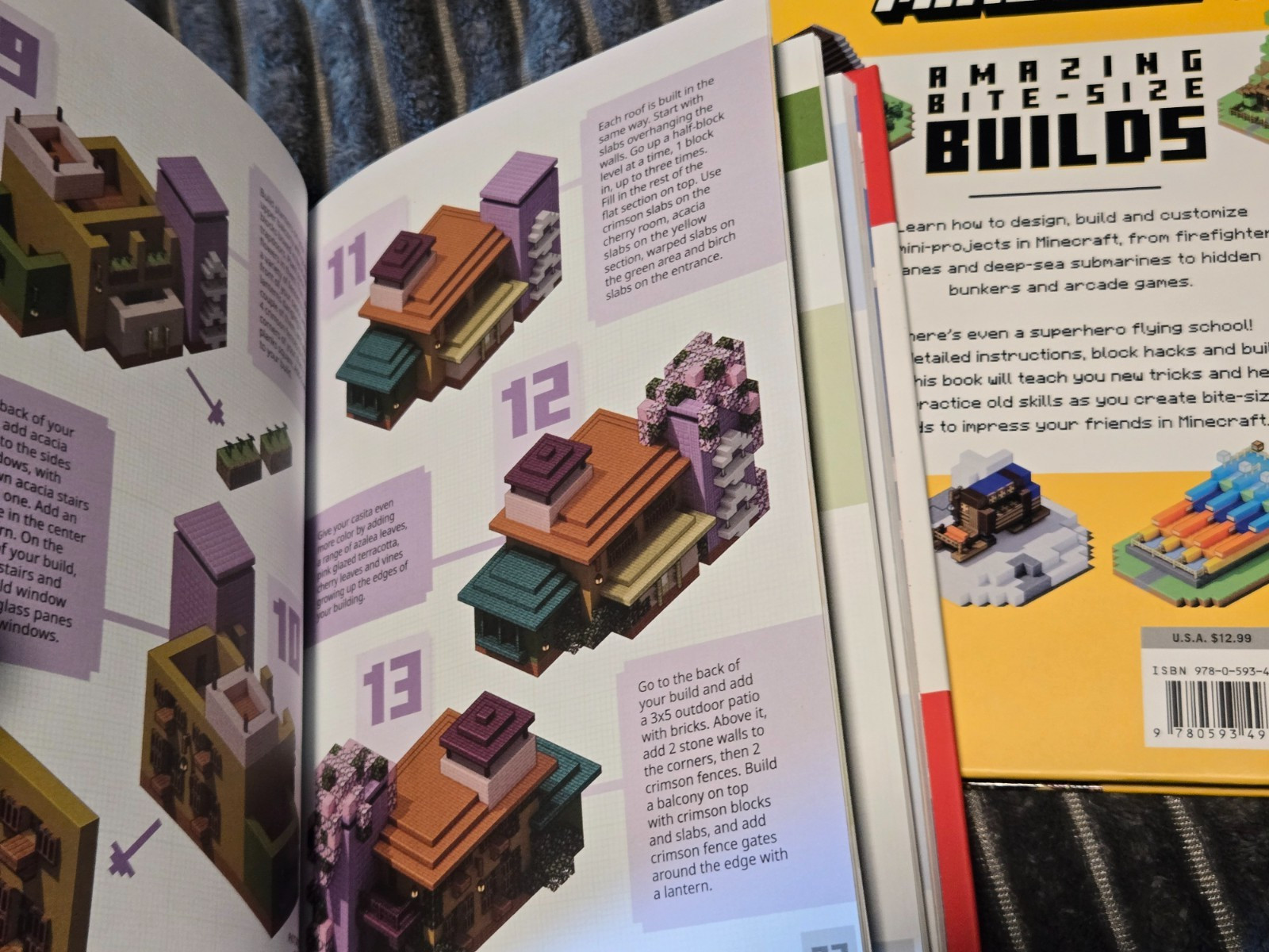 Minecraft Collection 3 Books Lot -Bite Size Build/Mega Bite Size Builds/Amazing