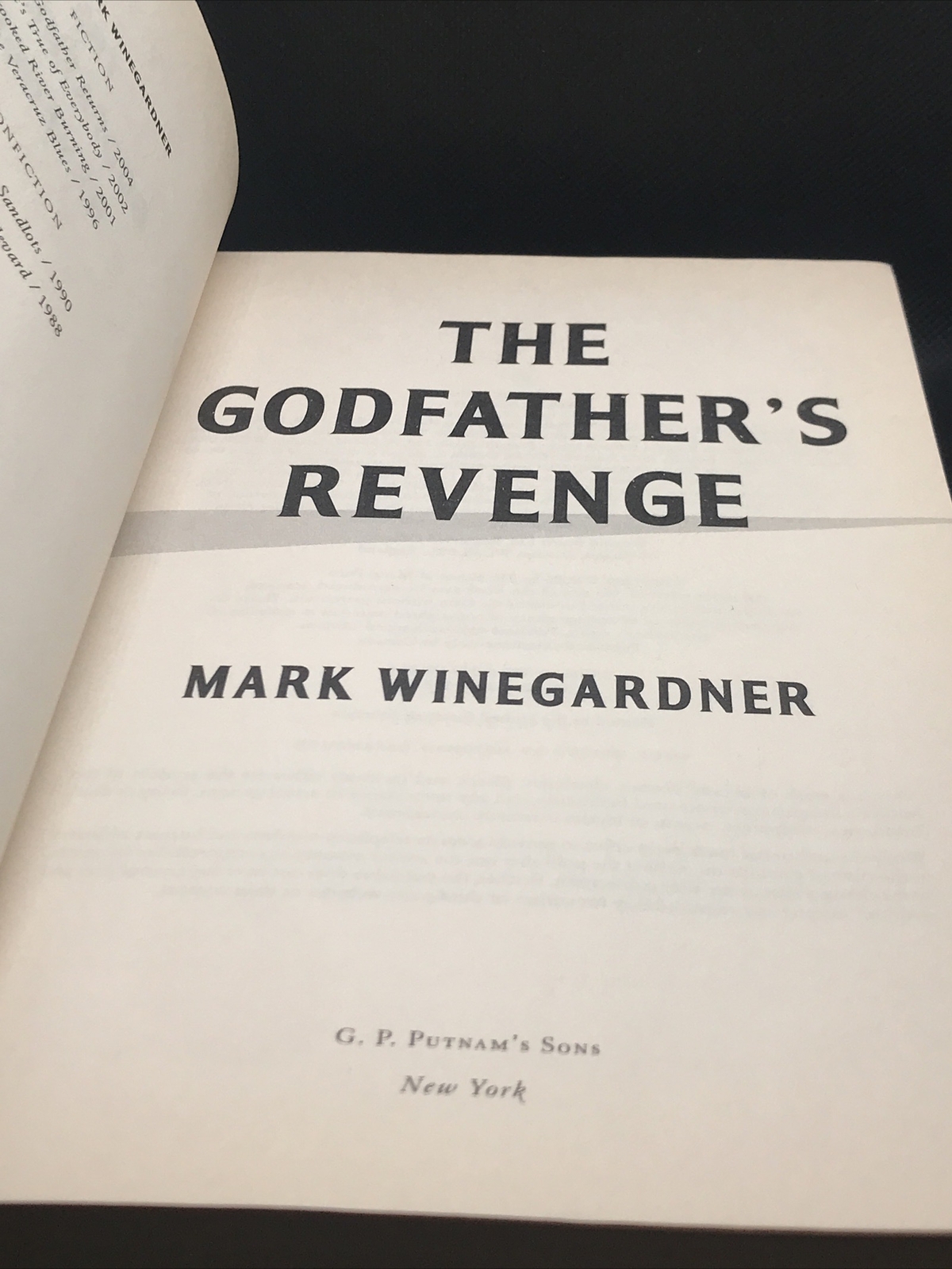 Book & DVD Lot First Edition Godfather’s Revenge by Mark Winegardner Mario Puzo