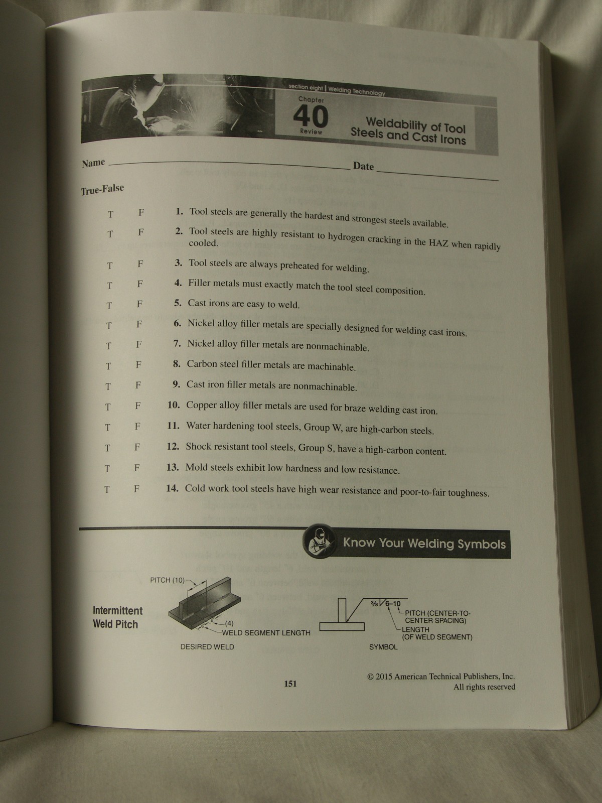 Welding Skills Workbook Fifth Edition by Jonathan Gosse