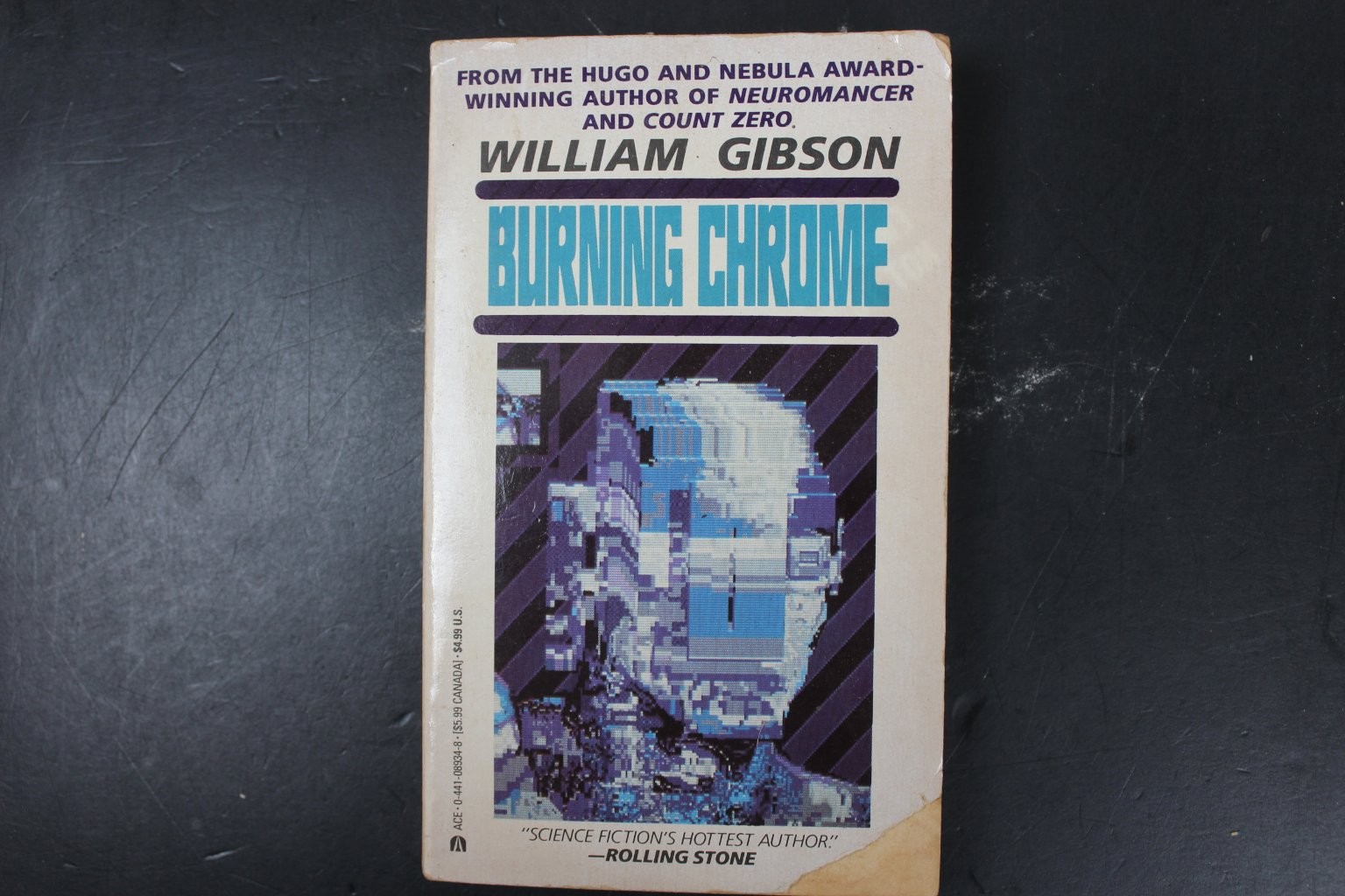 Burning Chrome William Gibson 1987 Ace Edition Cyberpunk Science Fiction PB