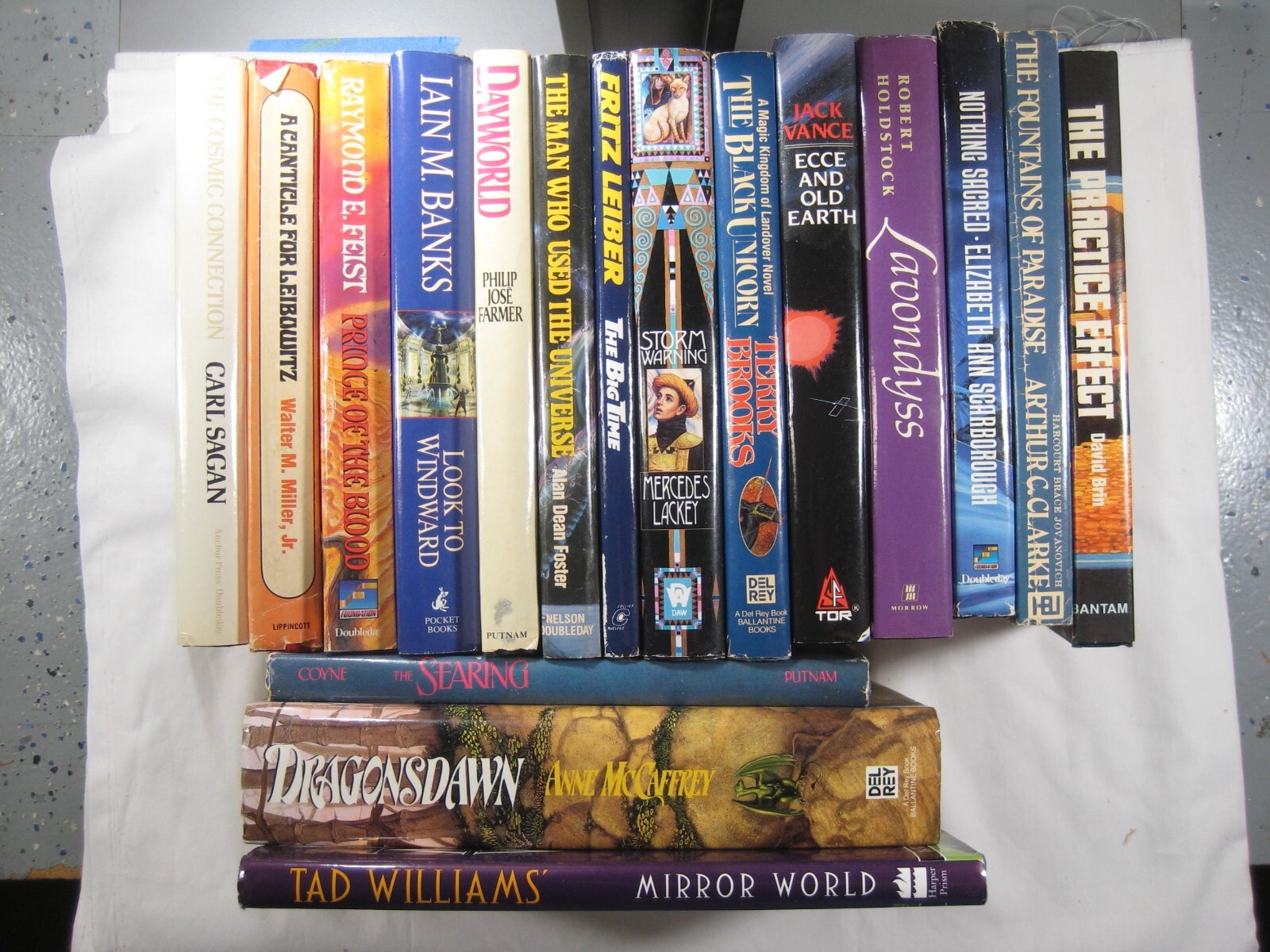 Lot 17 books Science Fiction HC Arthur C. Clarke Anne McCaff. Carl Sagan +Lot 9A