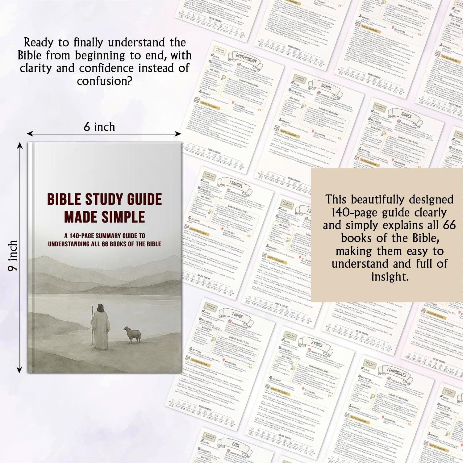 Bible Study Guide Made Simple – 140-Page Beginners Bible Study Guide with Overvi