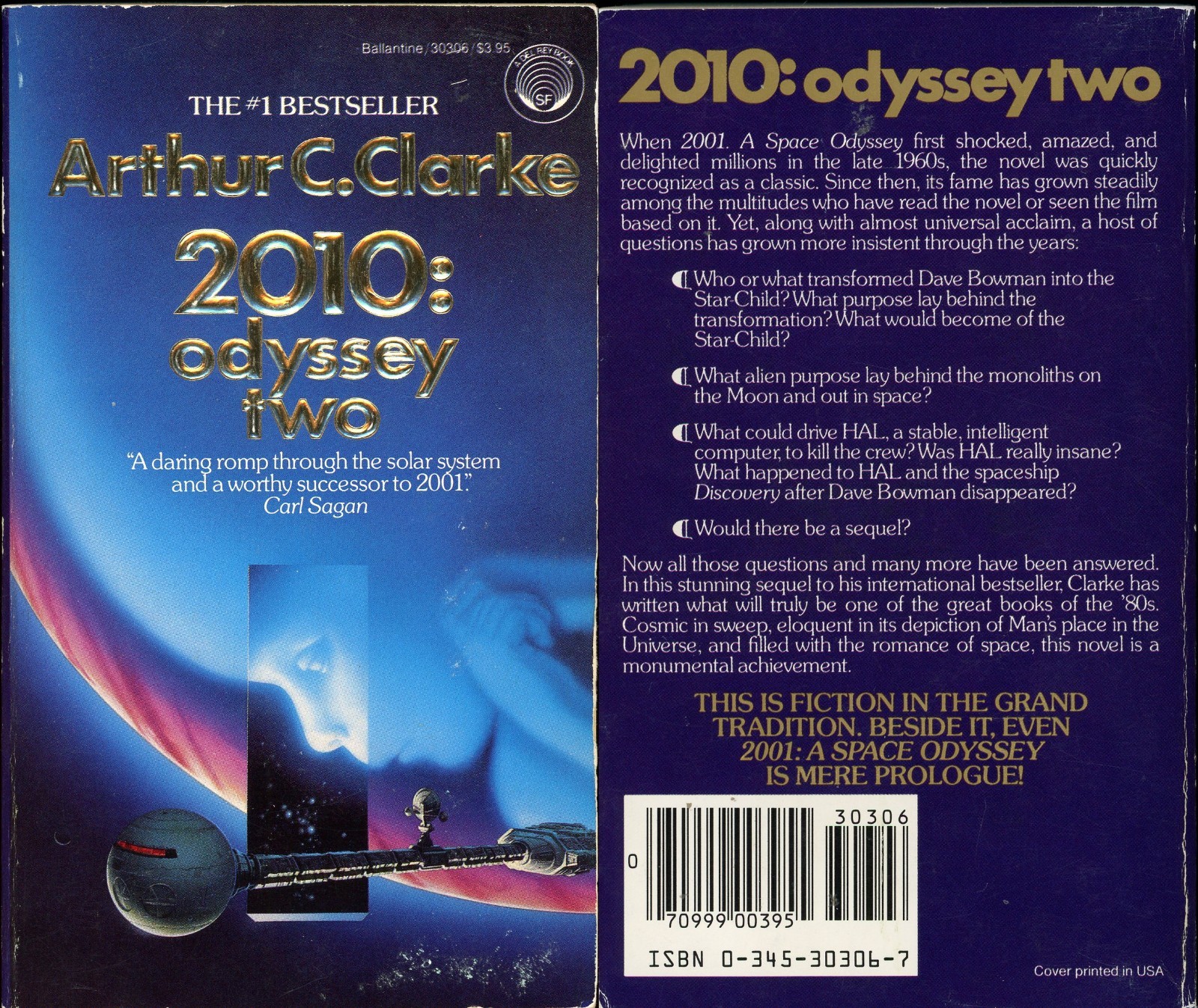 Space Odyssey Science Fiction Lot of 2 Paperback by Arthur C. Clarke