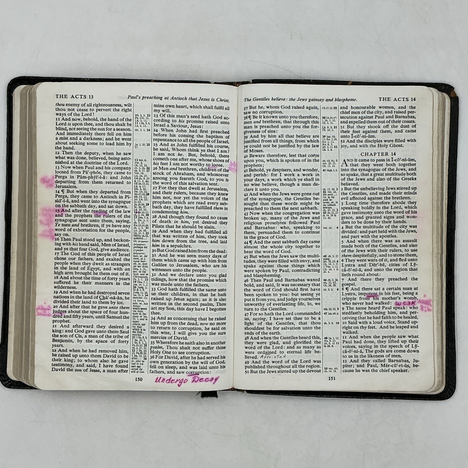 Cambridge Holy Bible Concordance KJV Cameo Morocco Leather Lined India Paper