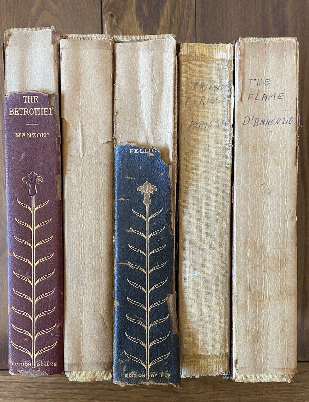 Literature of Italy Lot of 5 National Alumni 1906-1907 Translated into English