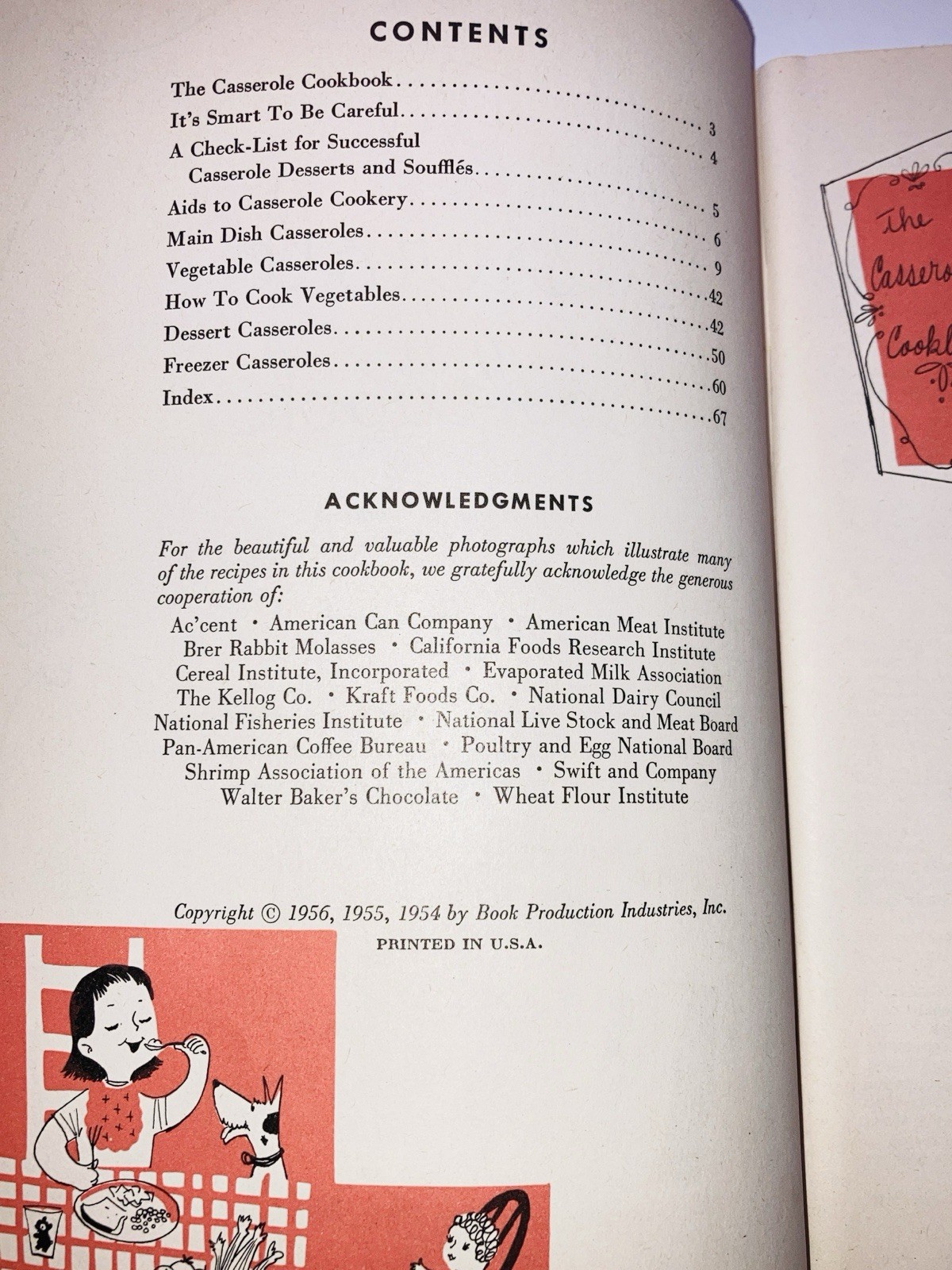 The Casserole Cookbook Main & Dessert Cookbook 1955 Culinary Arts Institute
