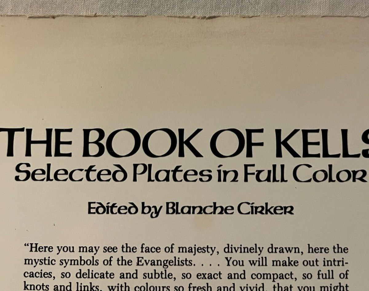 The Book of Kells Selected Plates in Full Color Dover Fine Art Paperback used