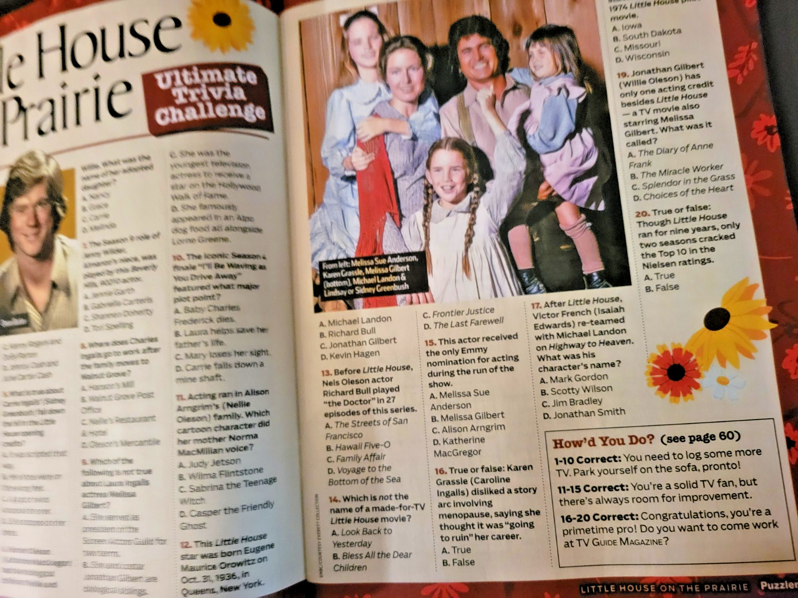Little House On The Prairie Puzzler by TV Guide-Variety of Games With Show Theme