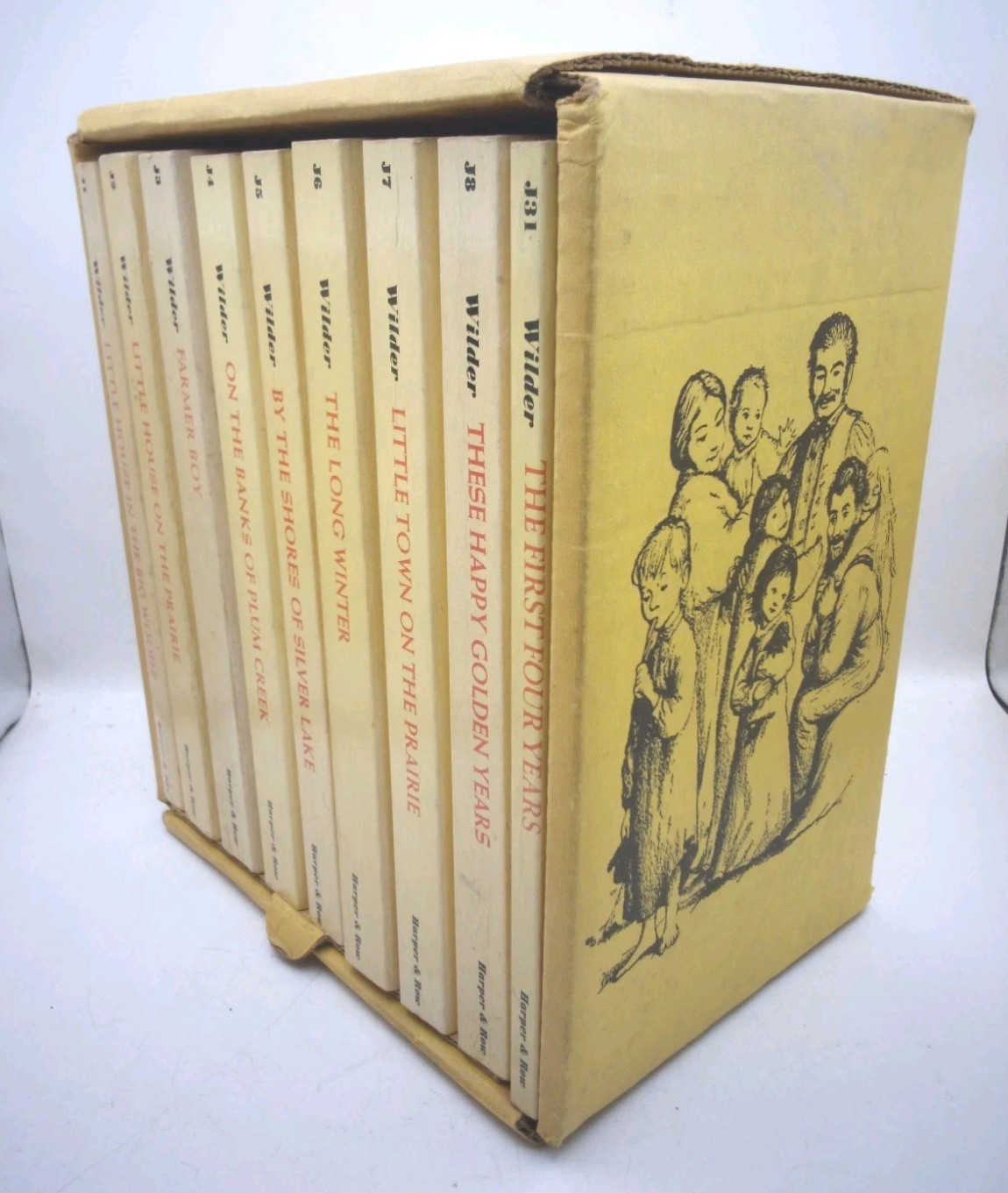 Little House on the Prairie Complete 8 Book Box Set 1971 Yellow Edition
