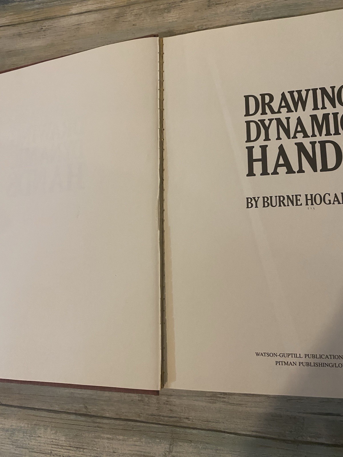 1977 Burne Hogarth Drawing Dynamic Hands Hardcover, Second Printing Art Book
