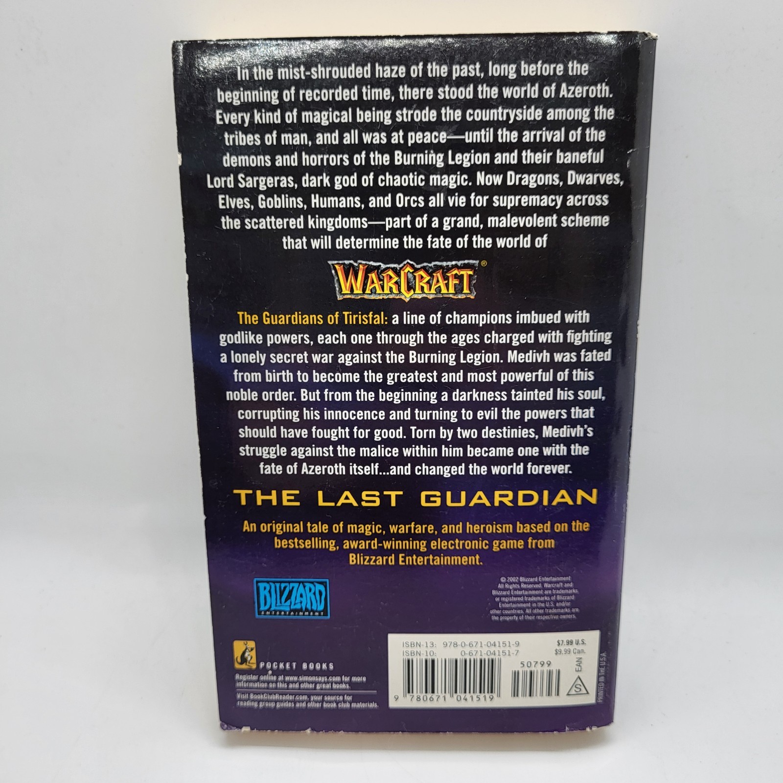 Vintage Warcraft Ser.: The Last Guardian by Jeff Grubb Paperback WoW Paperback