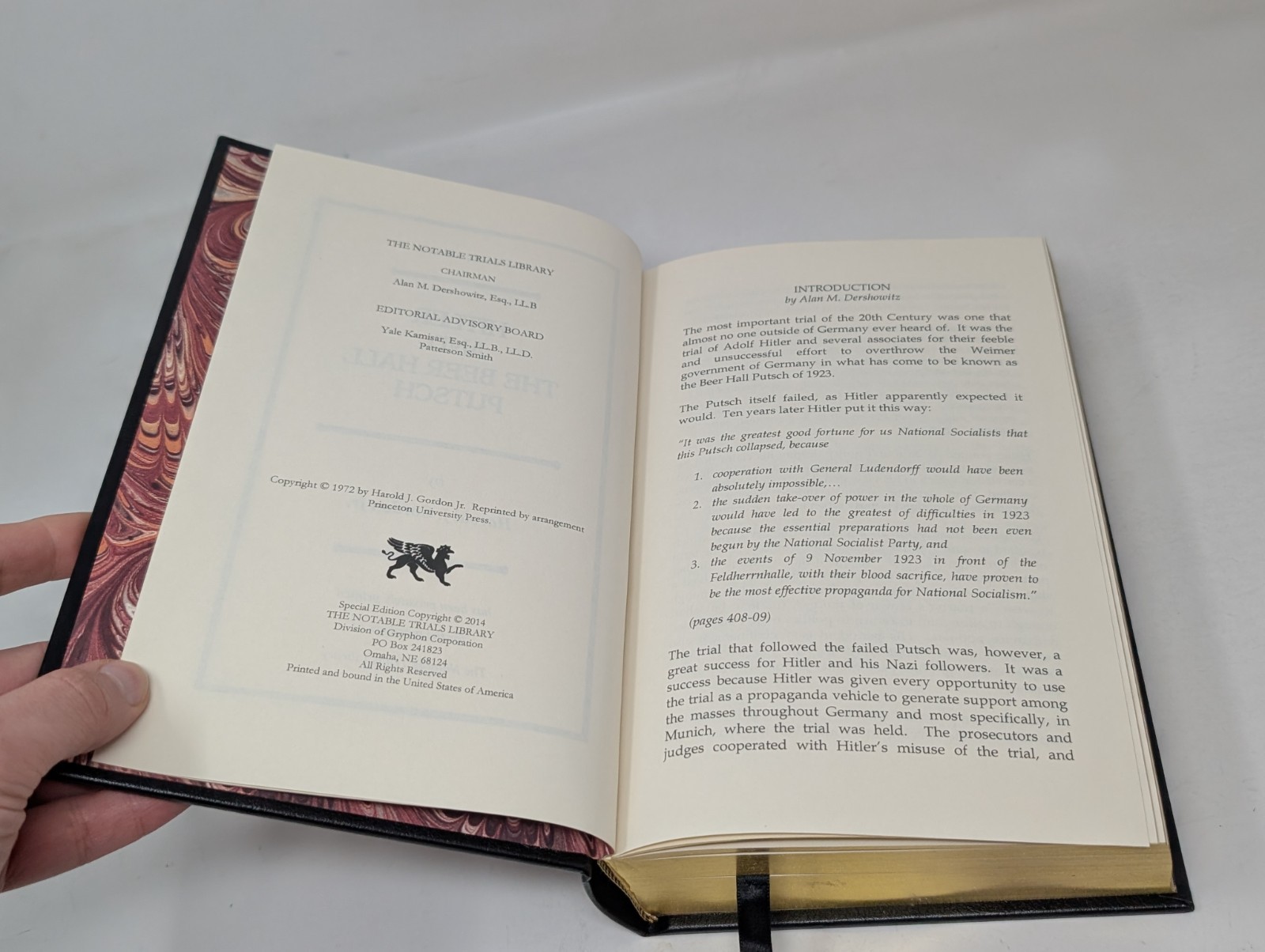 Hitler and the Beer Hall Putsch By George Gordon Notable Trials Library Leather