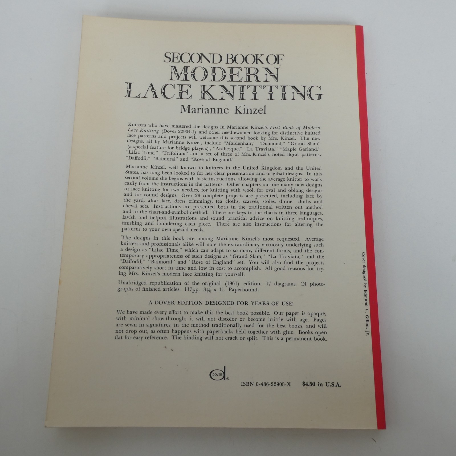 First and Second Book of Modern Lace Knitting by Marianne Kinzel 1972 Dover