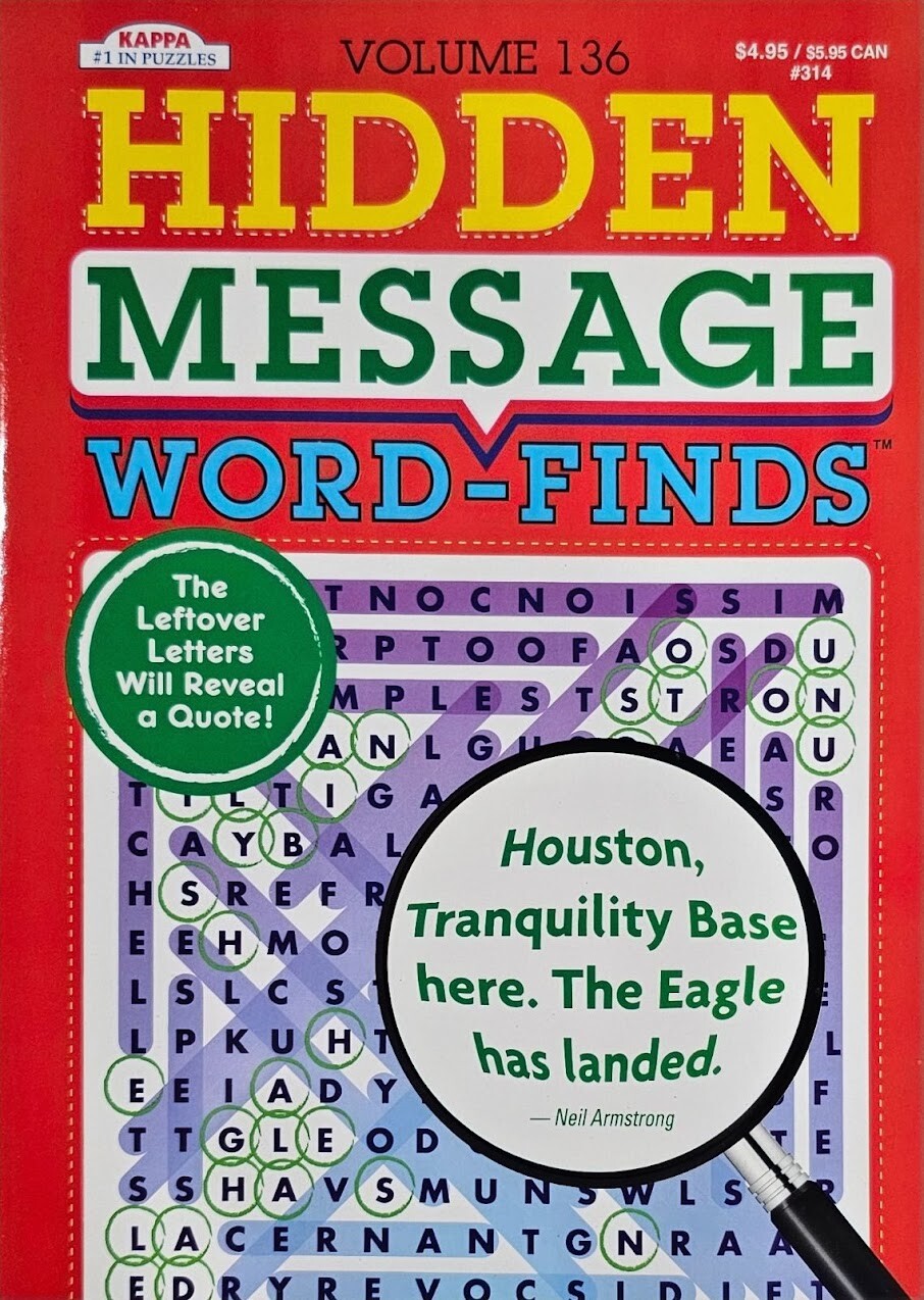 Hidden Message Word-Finds Puzzle Books Kappa Games,Search,Hunt~Pick up to 15Vols
