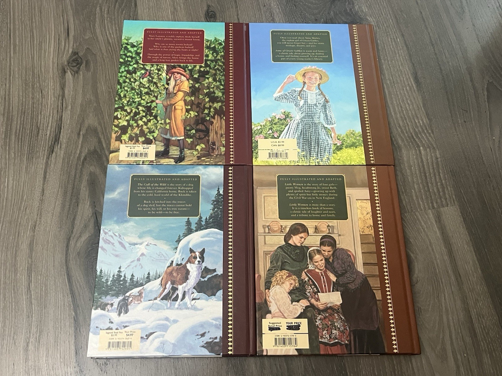 Lot of 4 The Great Classics for Children Dalmatian Press Hardcover Books