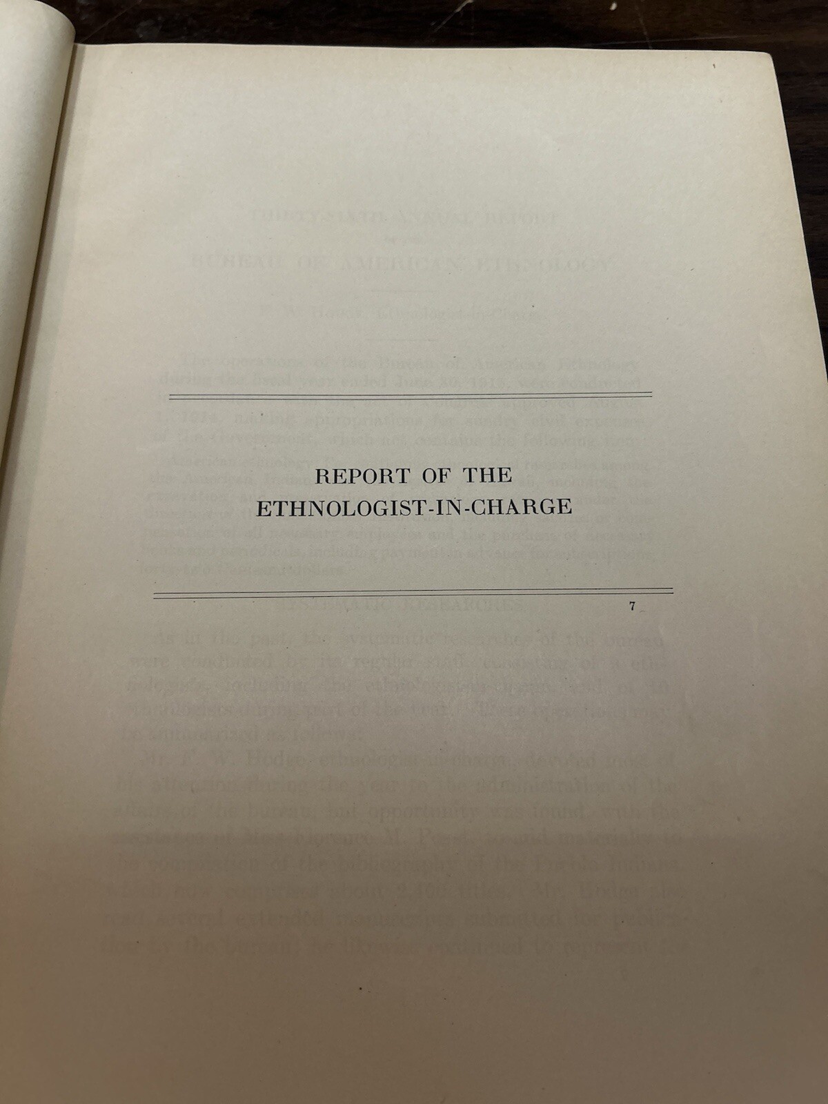 36th Annual Report of the Bureau of American Ethnology to / Secretary 1914-1915