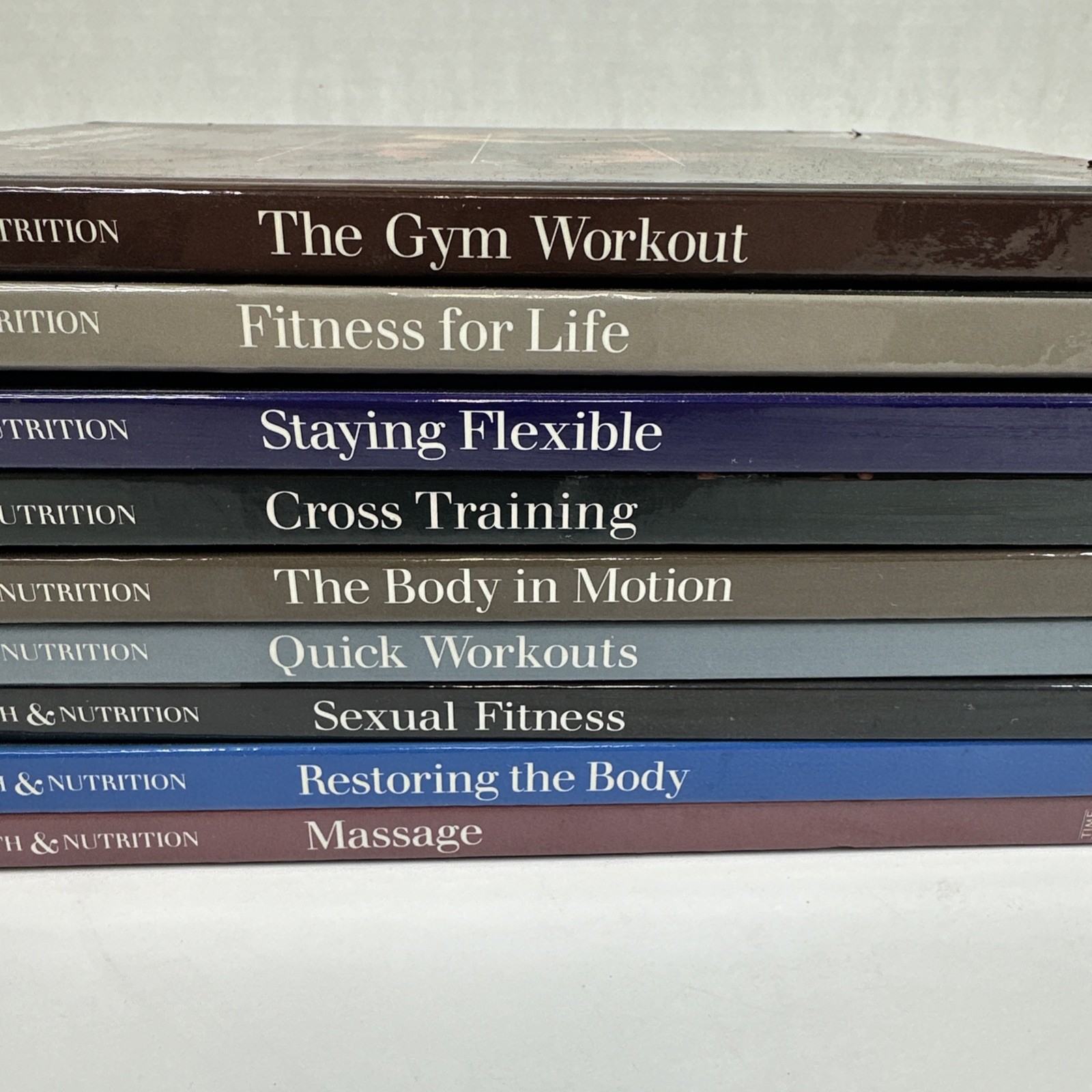 Lot of 9 Fitness Health Nutrition Time Life Books Workouts Fitness HC 1989