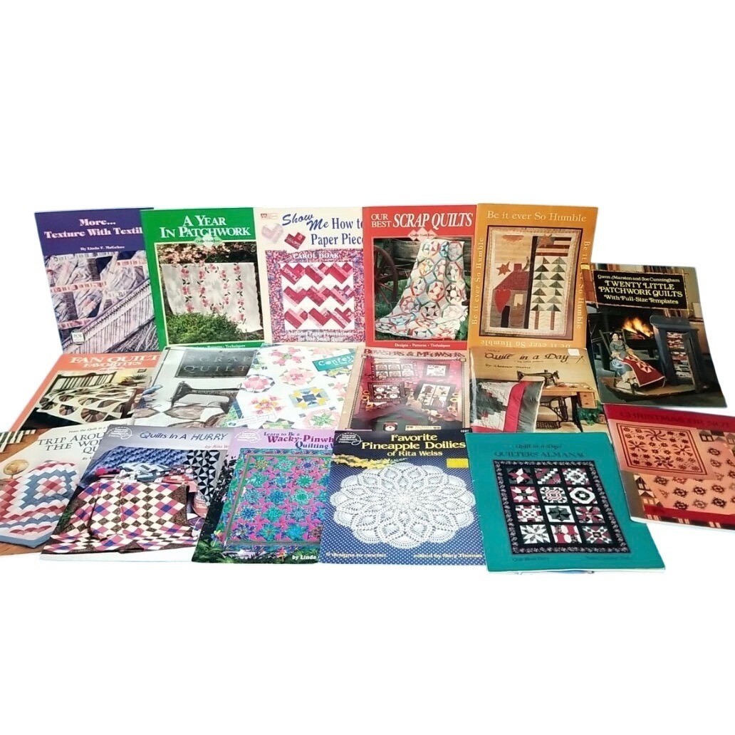 Vtg Modern Quilting Crochet Pattern Books Quilt in a Day Scrap DIY Grannycore