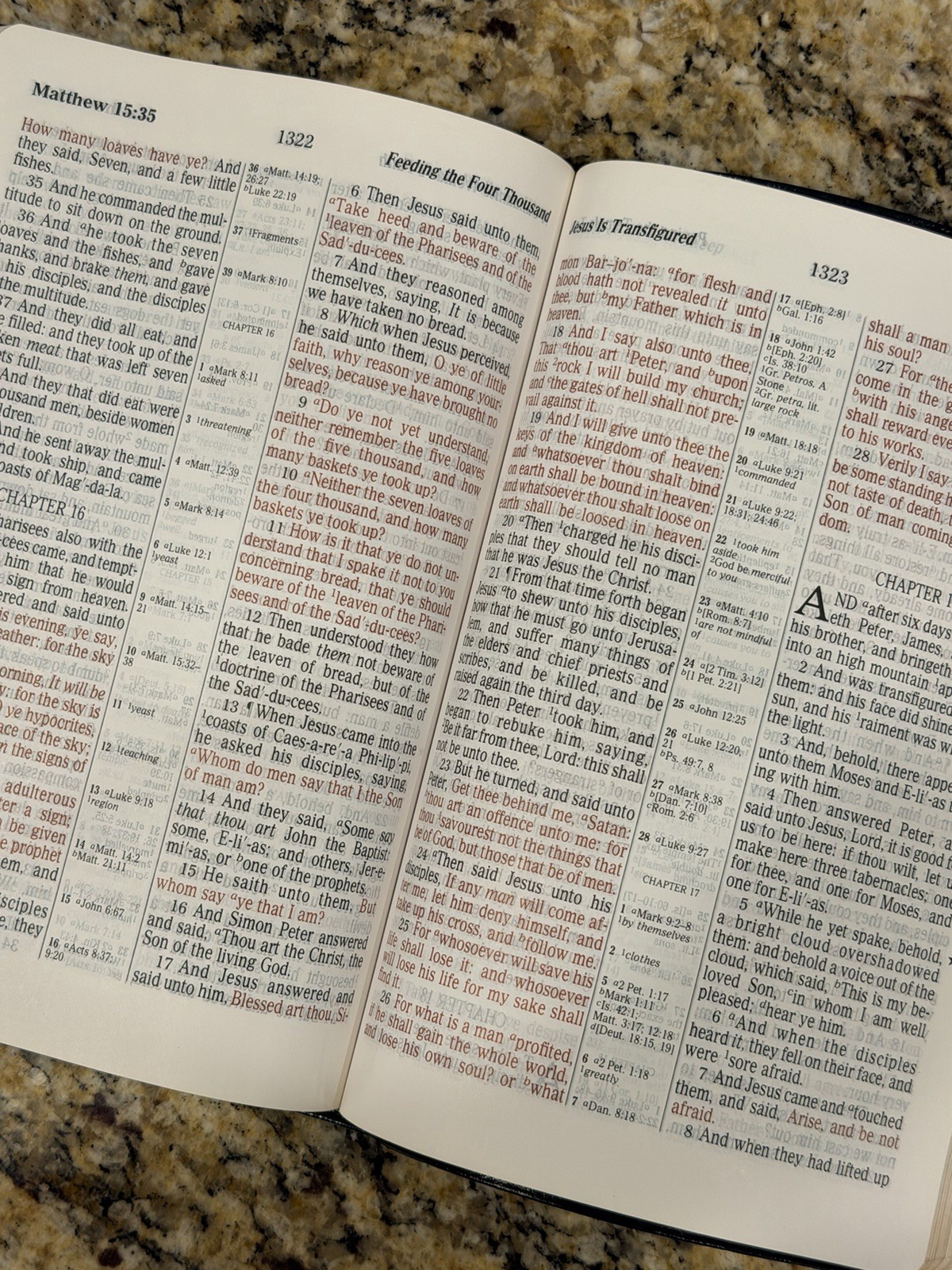 Holy Bible KJV Giant Print Center Column Ref Edition Leather Cover Nelson 895