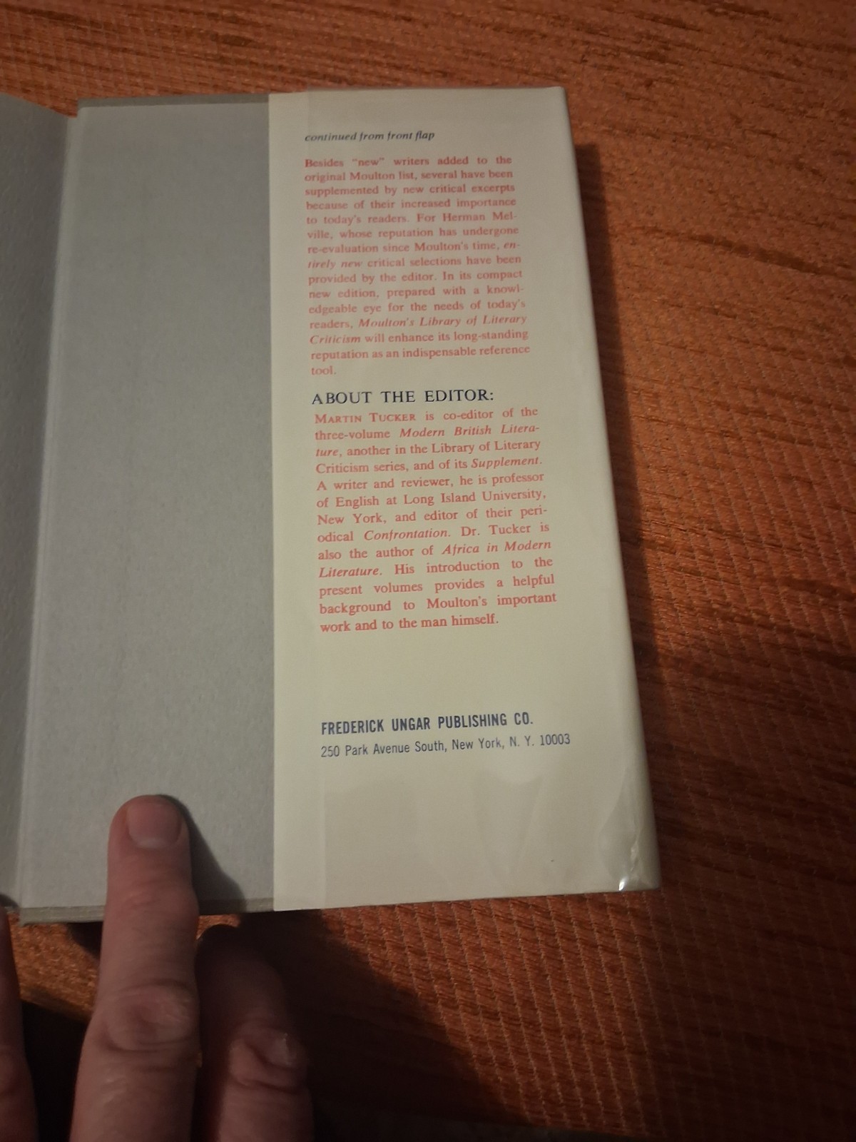 Moulton’s library of literary criticism of english and American authors. 1981