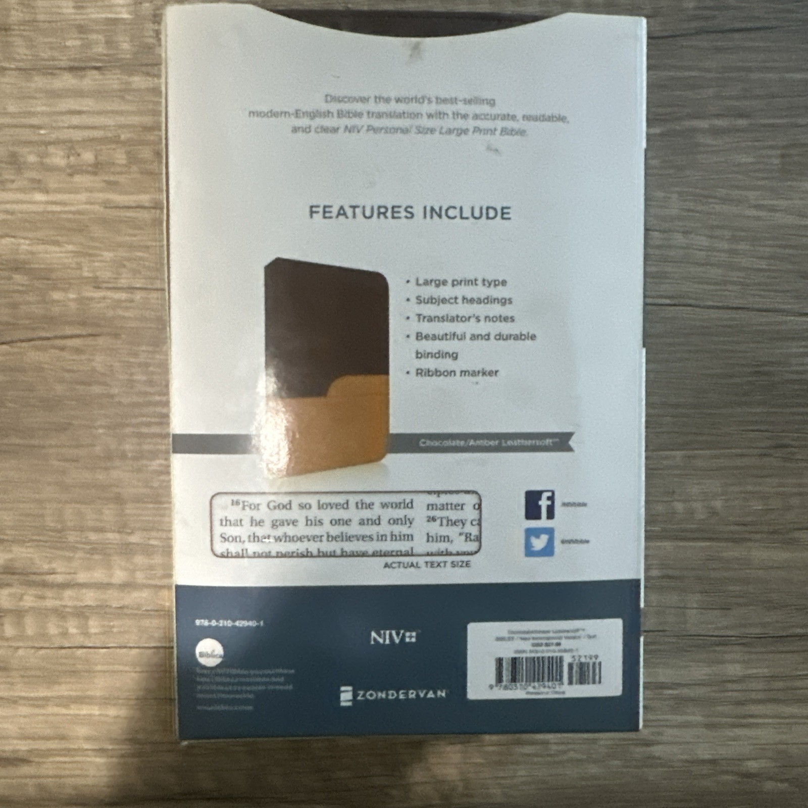 NIV Bible Large Print DuoTone
