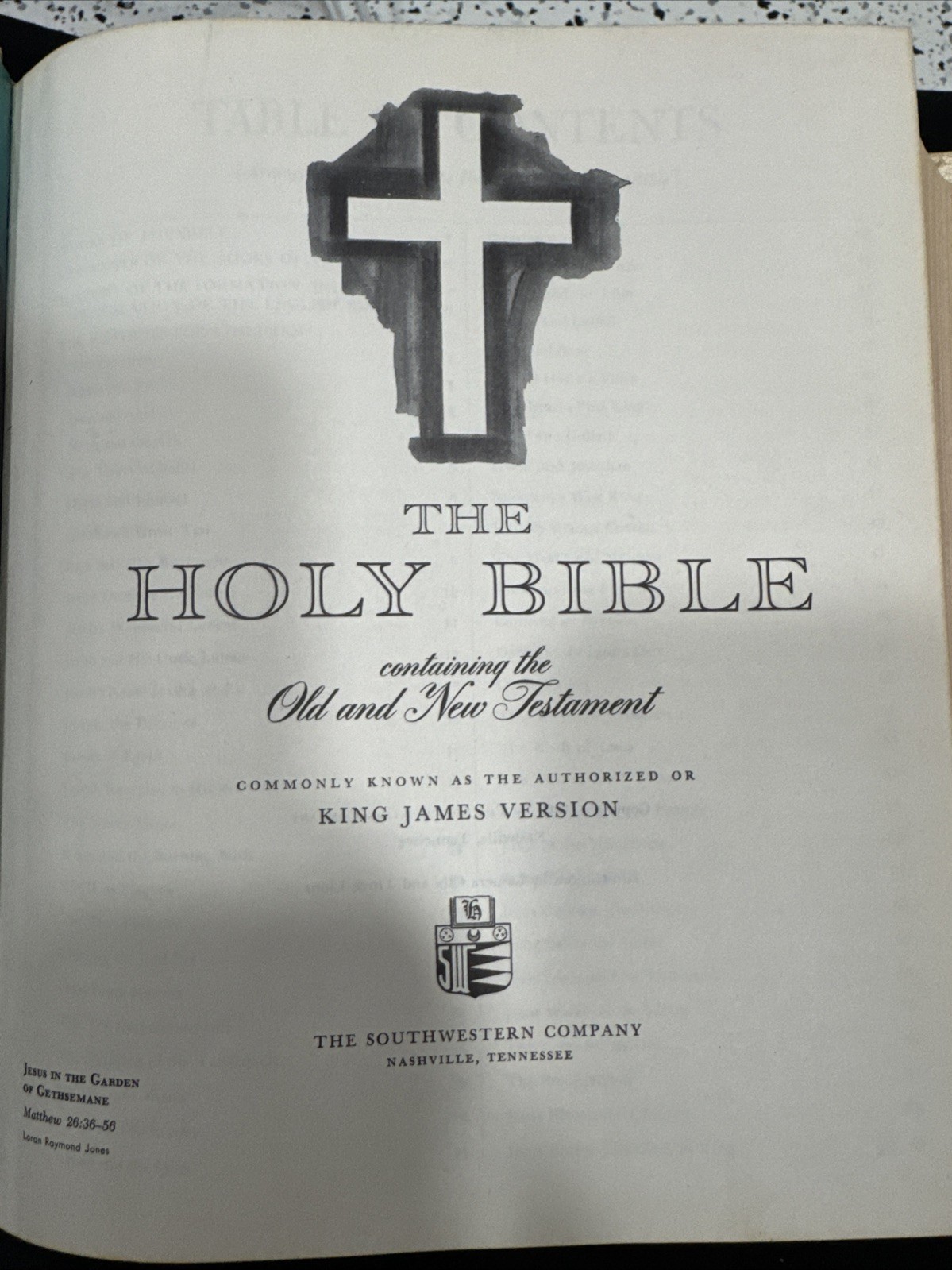 Vintage 1966 Bible Fam Edition KJV Southwestern Company L White Gold Hardcover
