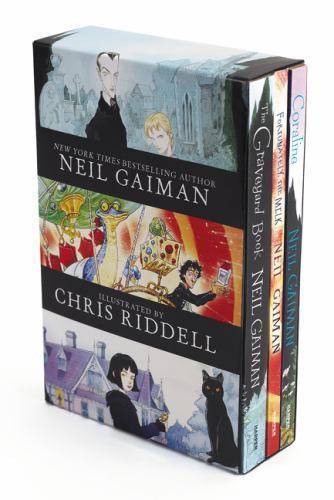 Neil Gaiman/Chris Riddell 3-Book Box Set: Coraline; The Graveyard Book; Fortunat