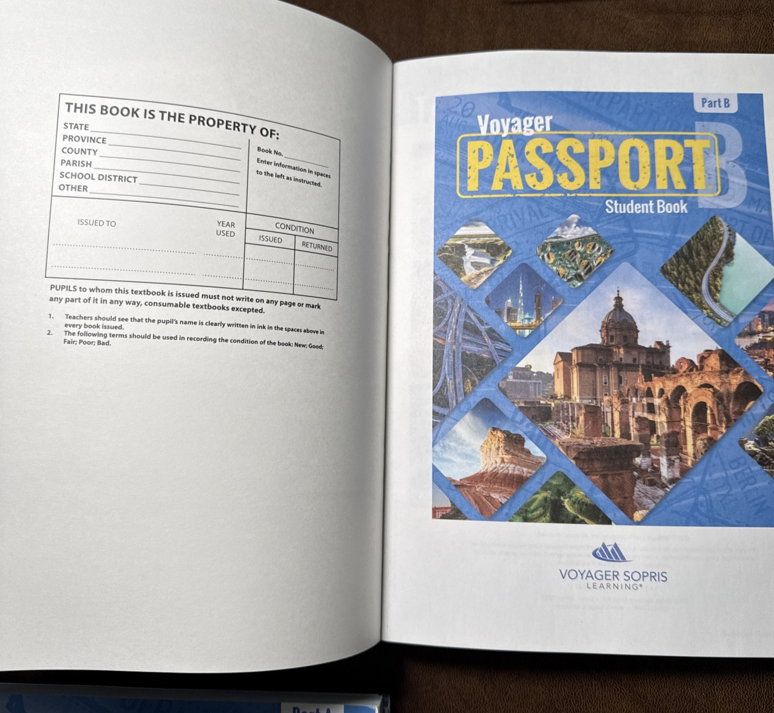 2020 Voyager Passport B Part A & B Student Book Home School Early Education NEW