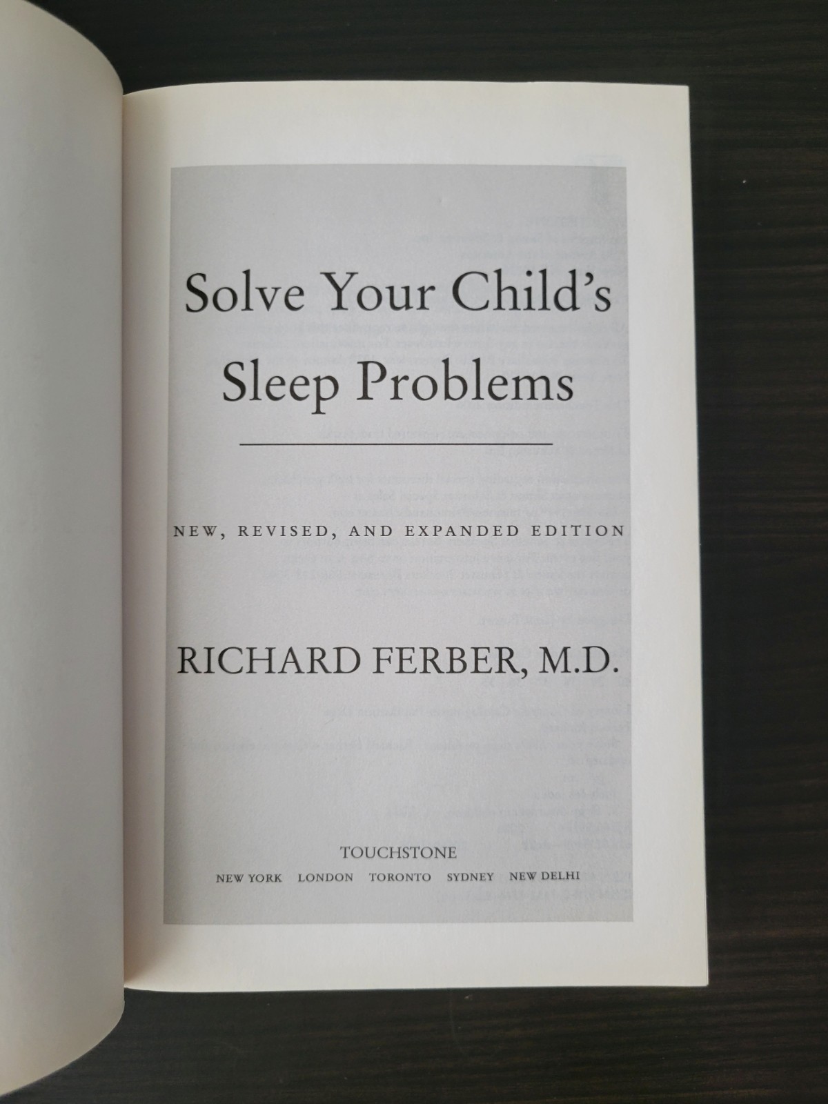 Solve Your Child’s Sleep Problems by Richard Ferber MD Paperback New