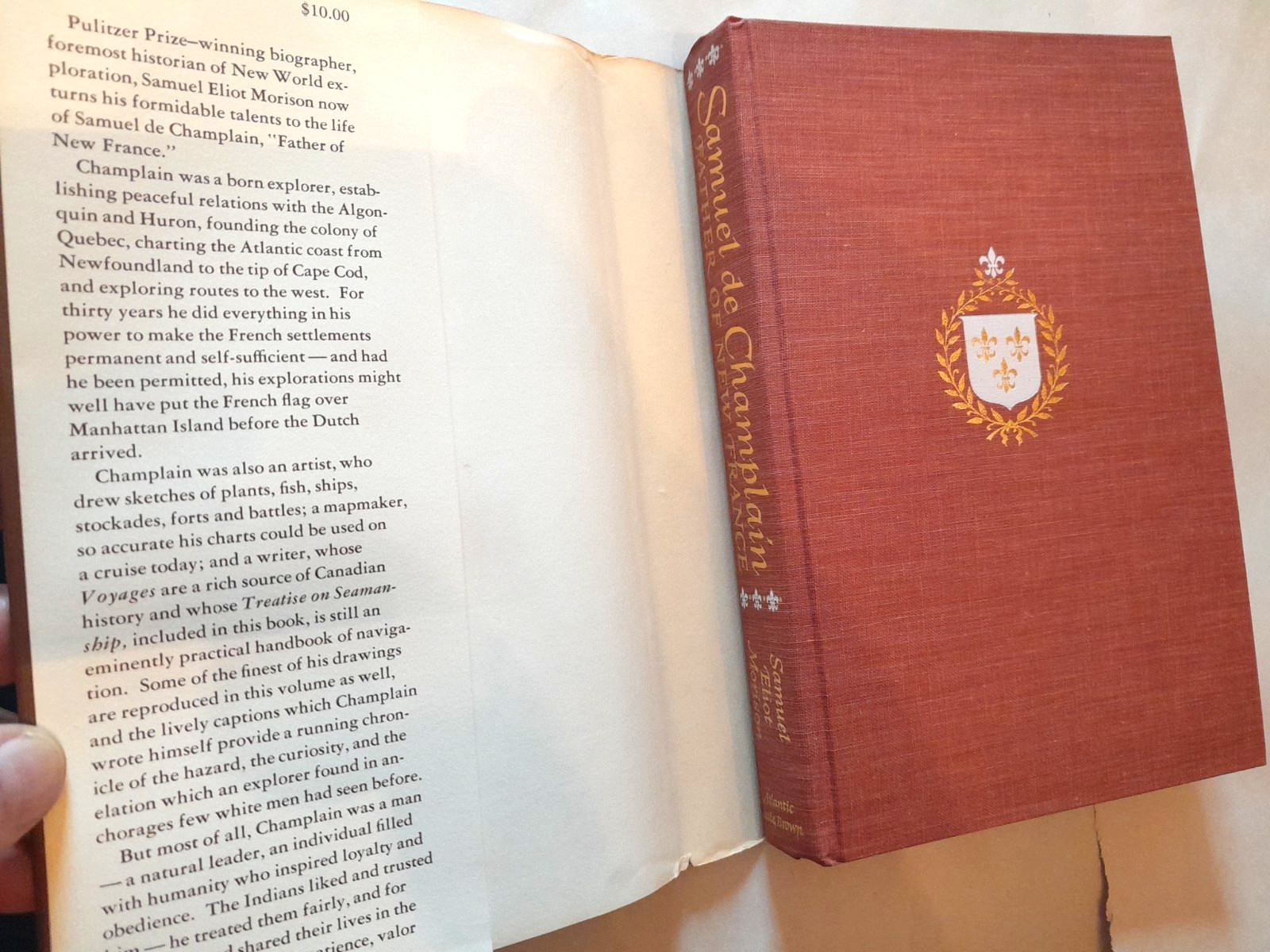 SAMUEL DE CHAMPLAIN-Father of New France-SAMUEL ELIOT MORISON-Superb 1st HC w/DJ