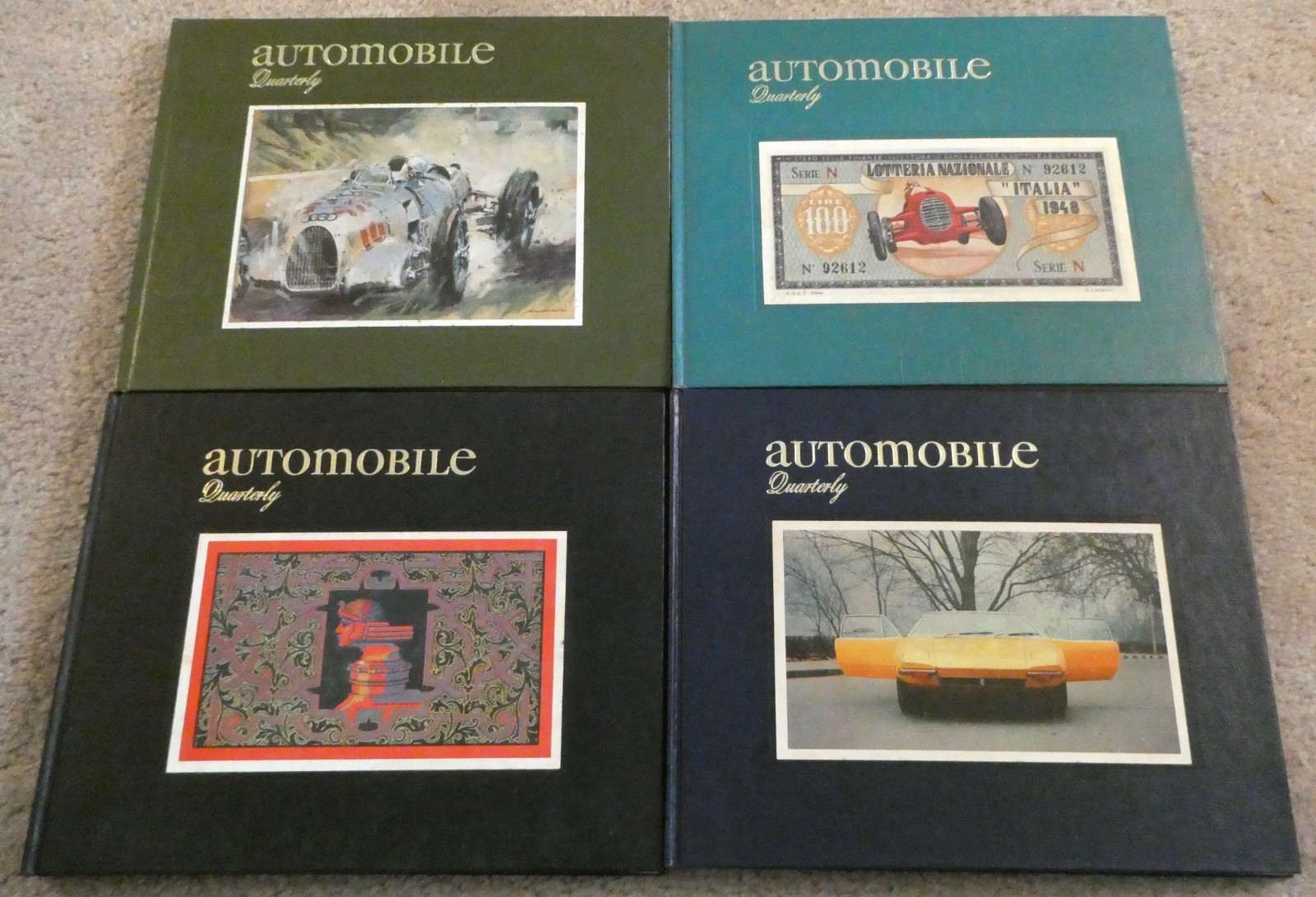 Automotive Quarterly Hardcover Book Lot Volume 8 # 1 2 3 4 1969 Debossed Cover