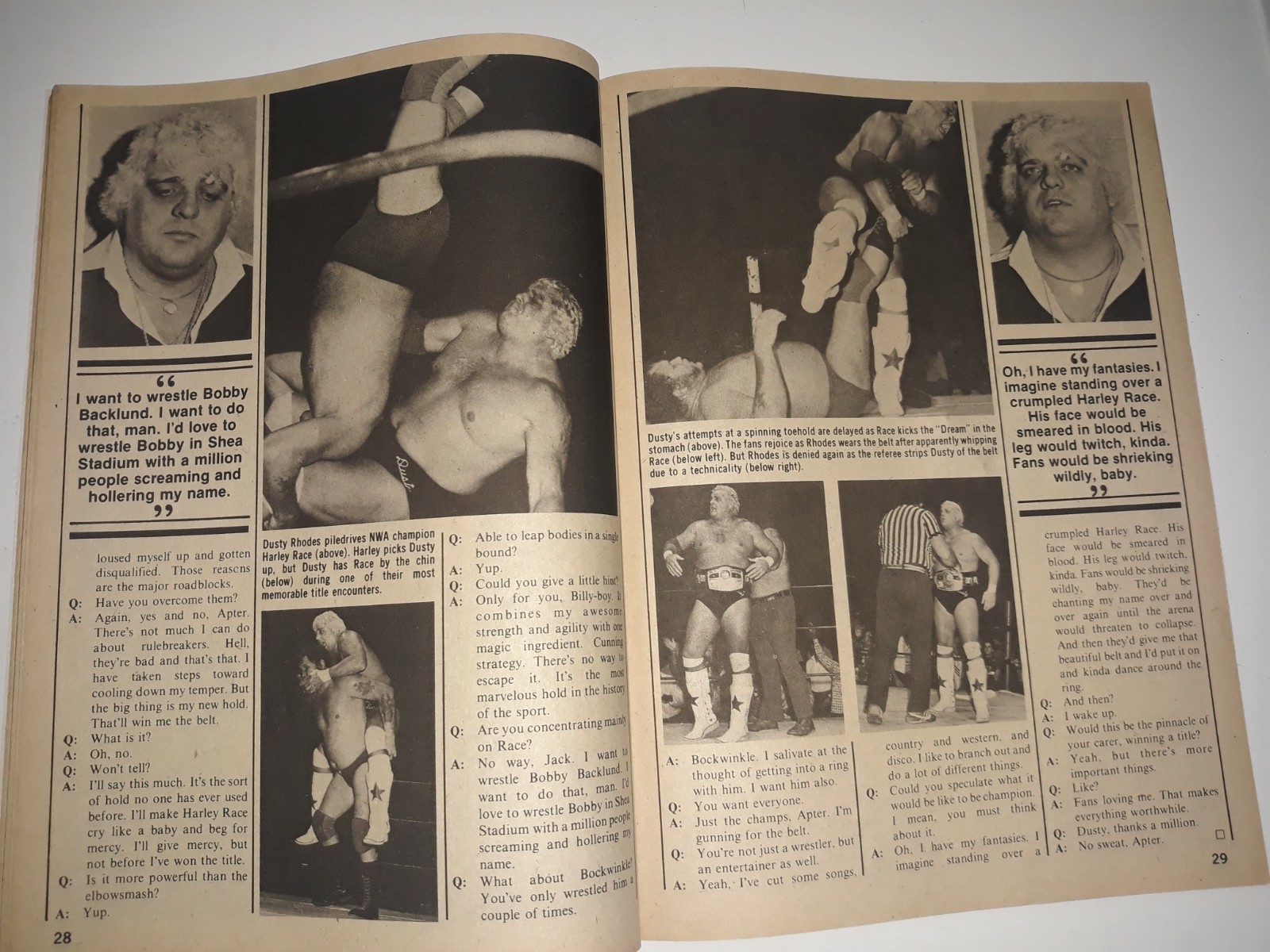 Inside Wrestling Magazine May 1979 Ricky Steamboat Dusty Rhodes Bob Backlund